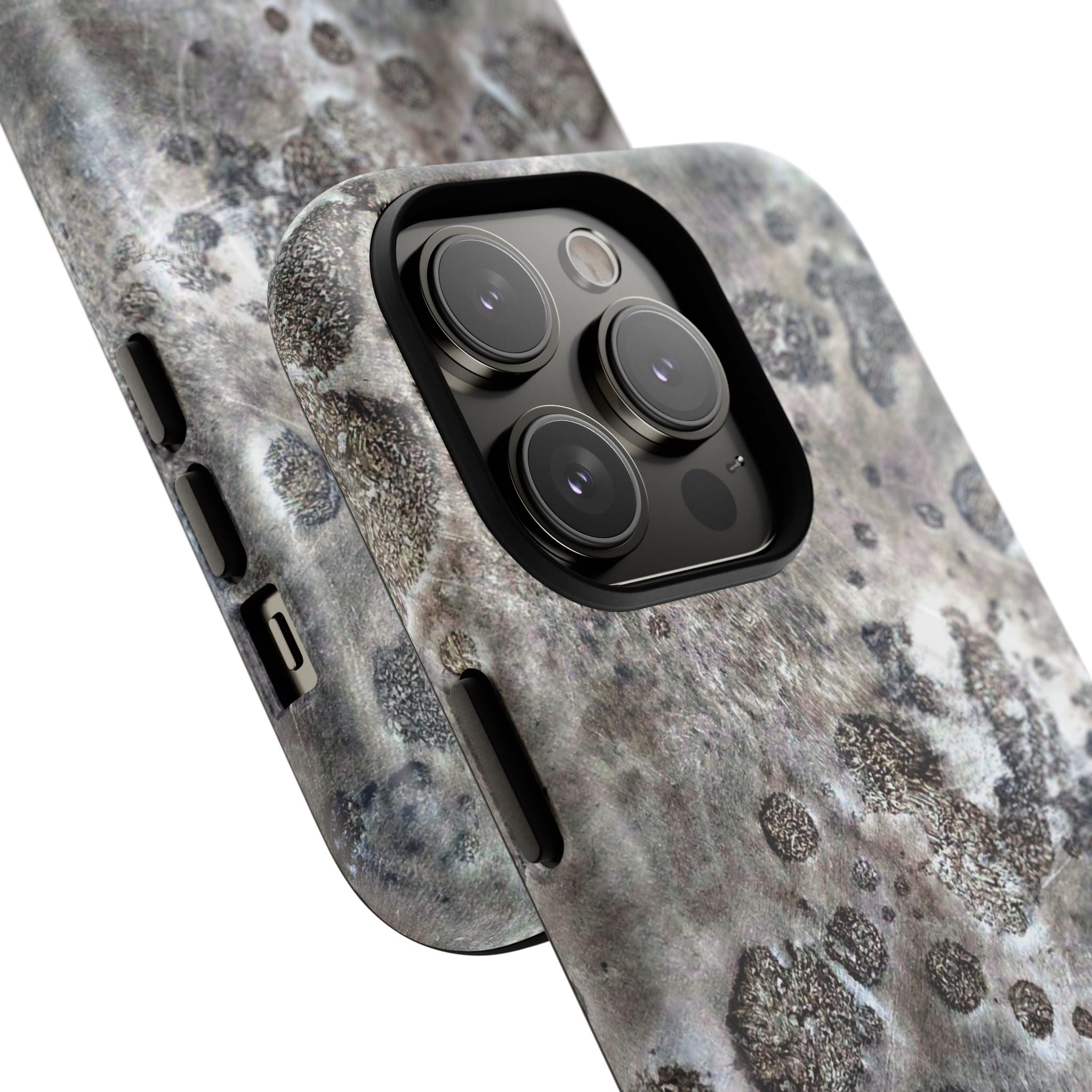 Tough Magnetic Phone Case with Moon Rock Art Design by Studio Blitz