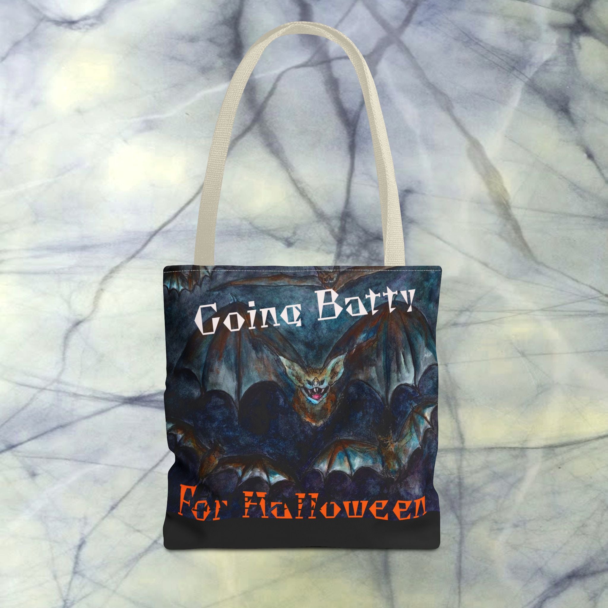 Spooky  Bat Halloween Tote Bag designed by Studio Blitz