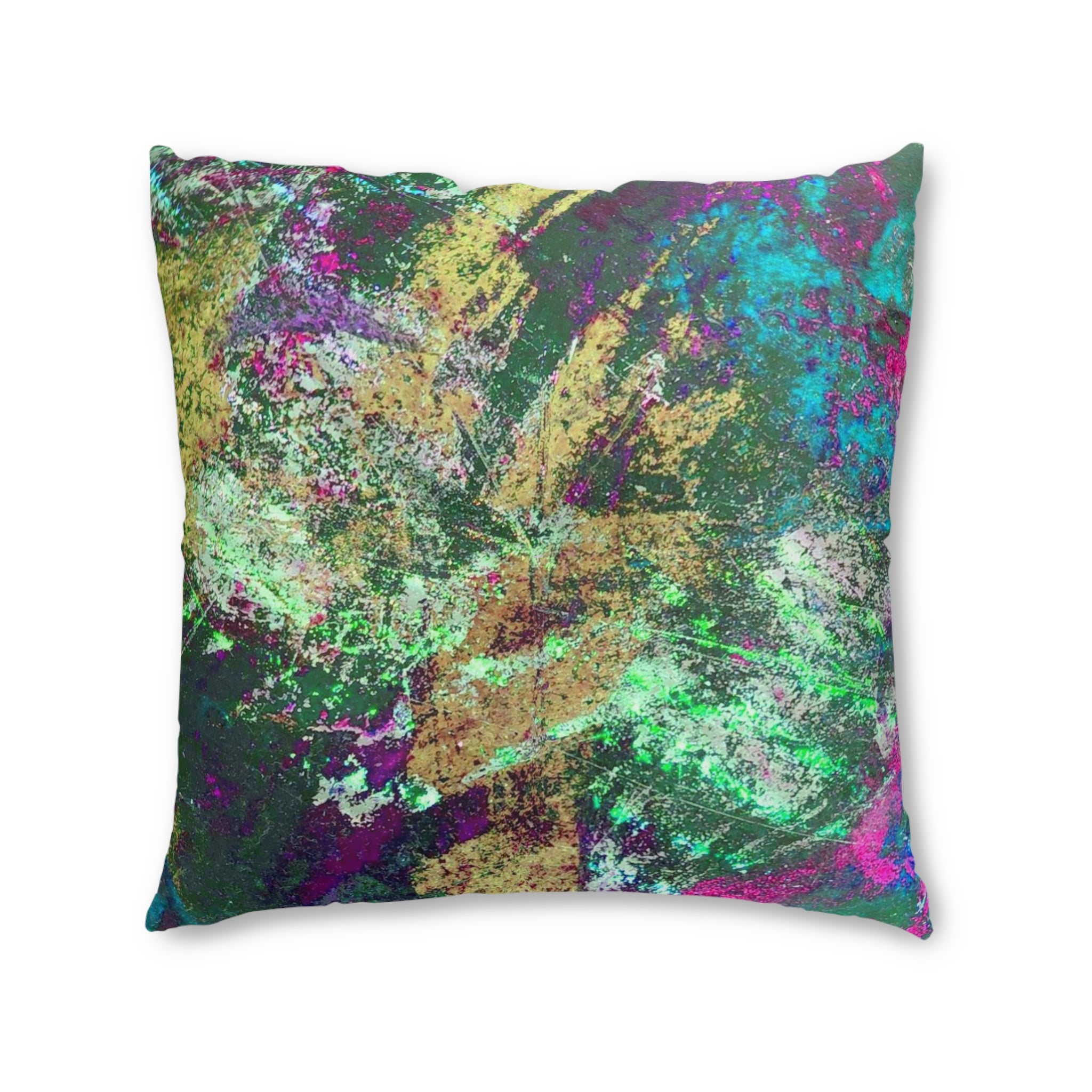 Floor Pillow that will Liven Up any area - Vibrant Tufted Square Design by Studio Blitz