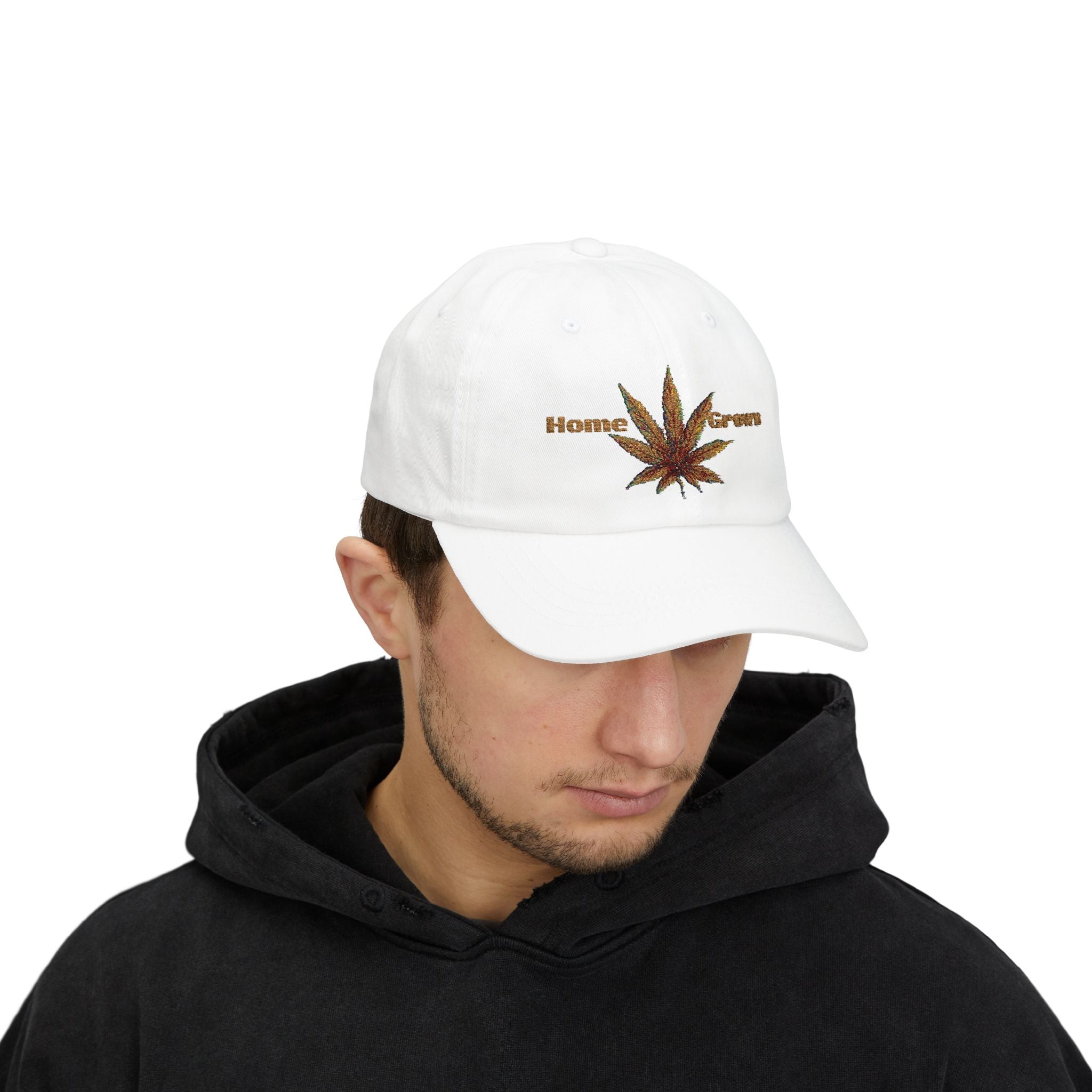 Dad Cap - Home Grown Cannabis Leaf Design by Studio Blitz