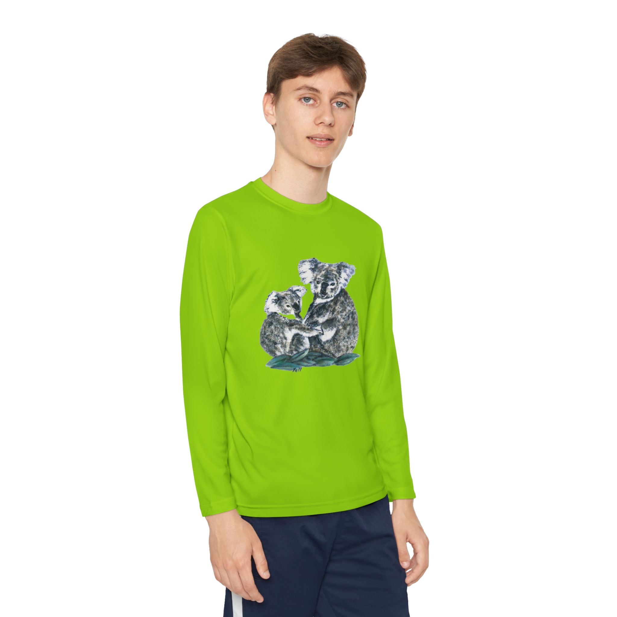 Youth Long Sleeve Tee Koala and Turtle Design