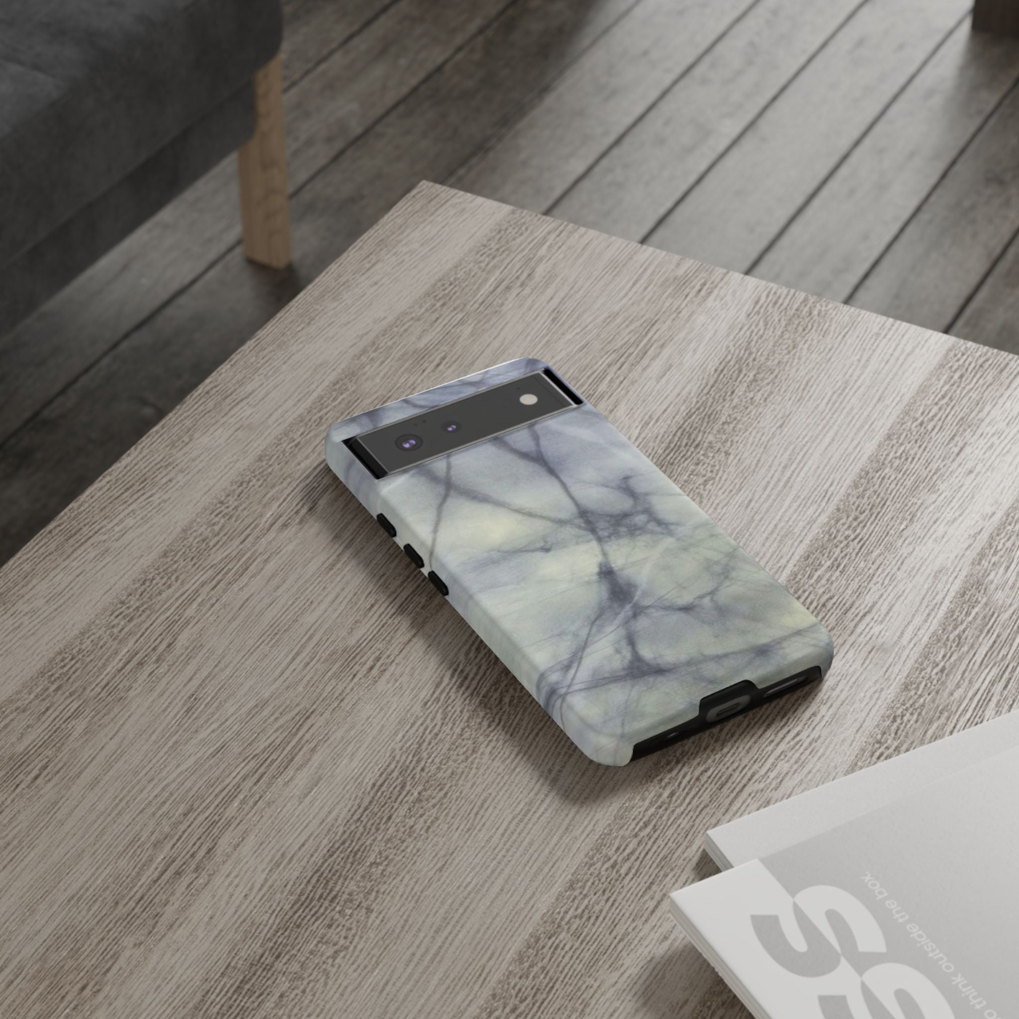 Phone Case, Eye-catching White Marble Look Tough Case by Studio Blitz