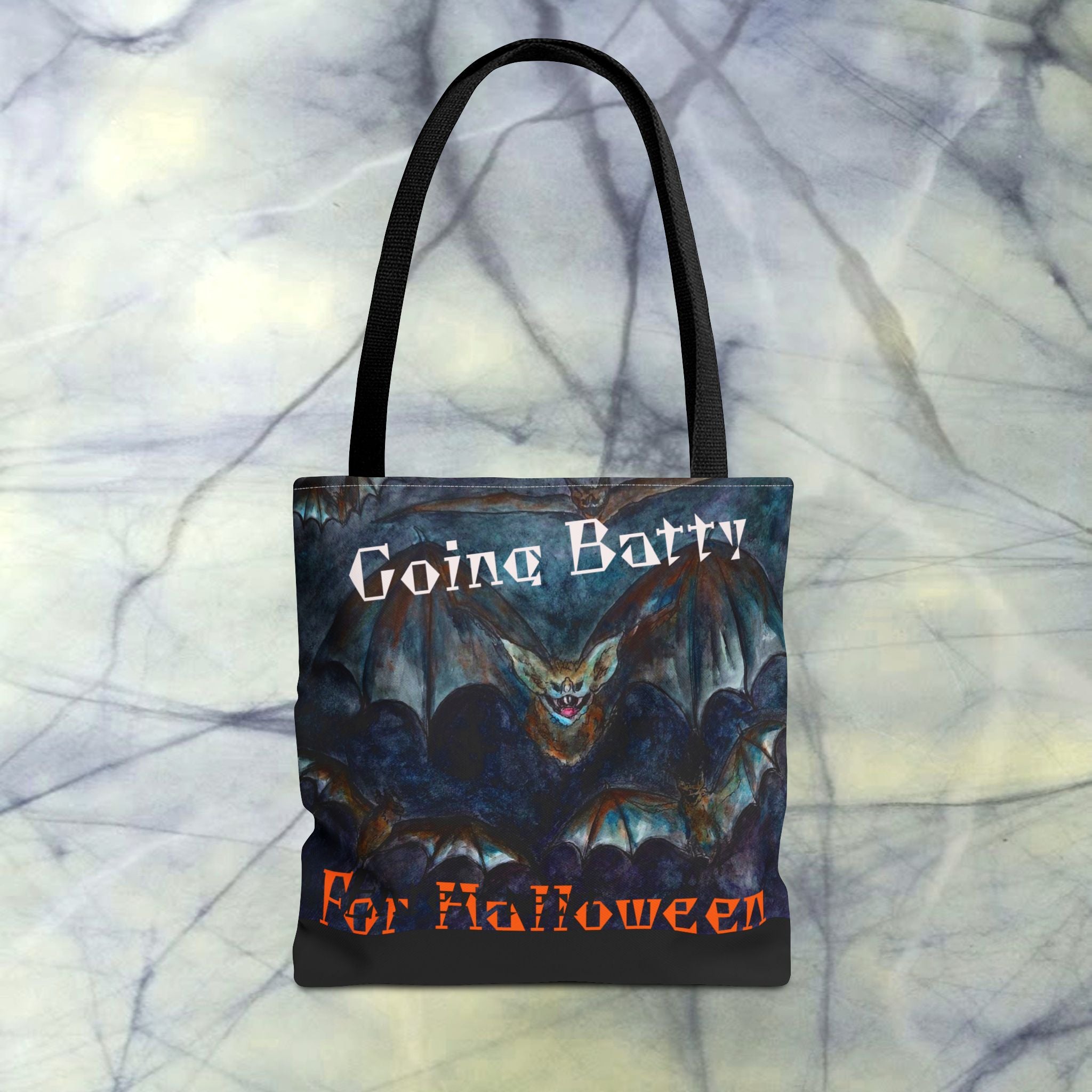 Spooky  Bat Halloween Tote Bag designed by Studio Blitz
