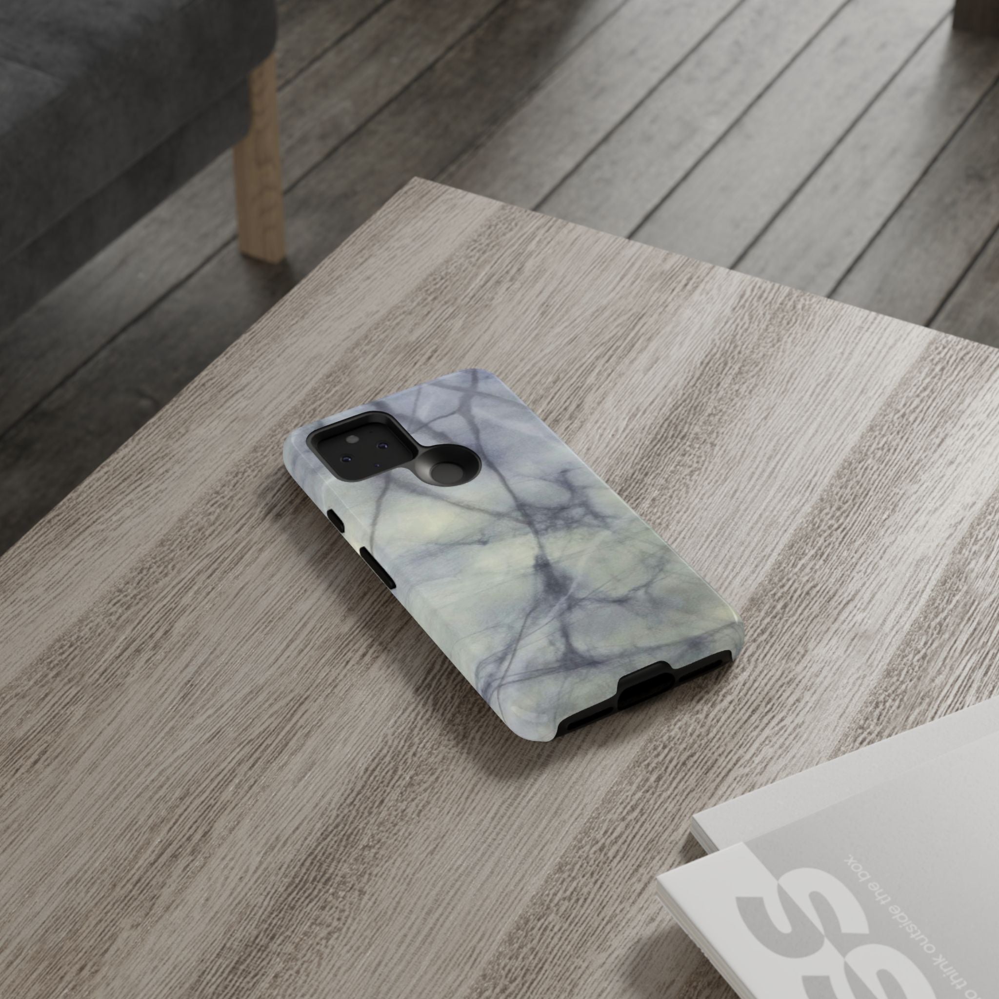 Phone Case, Eye-catching White Marble Look Tough Case by Studio Blitz