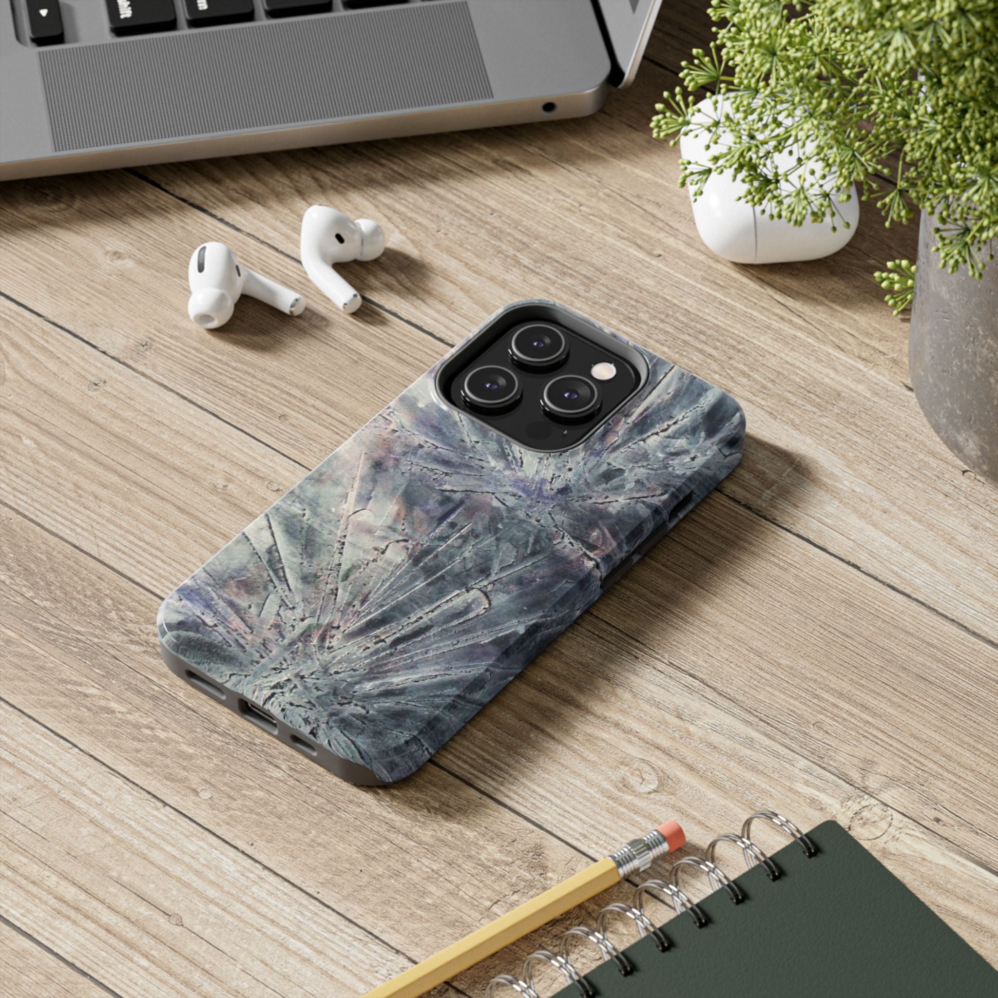 Phone Case with A Burst of Abstract Art Design by Studio Blitz