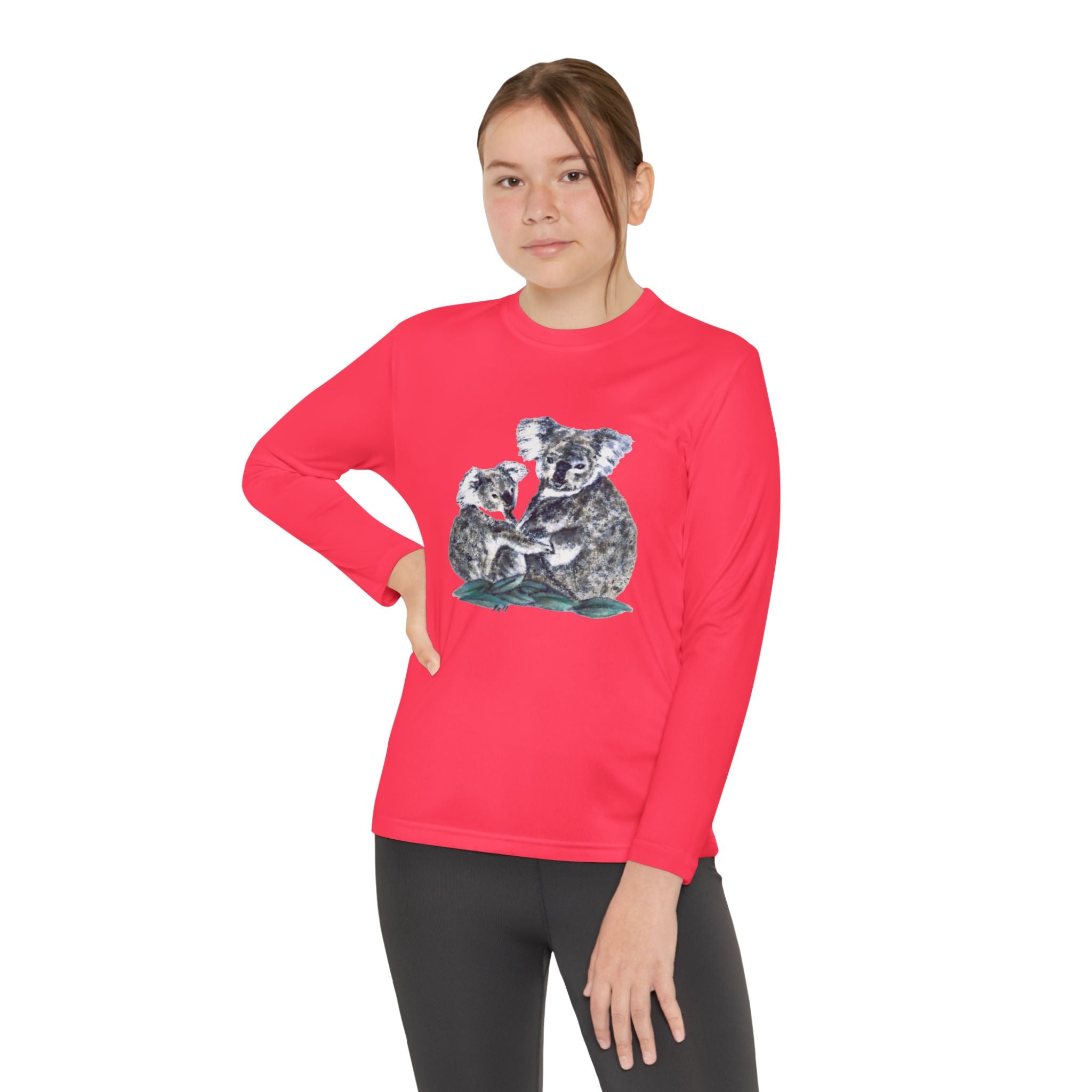 Youth Long Sleeve Tee Koala and Turtle Design