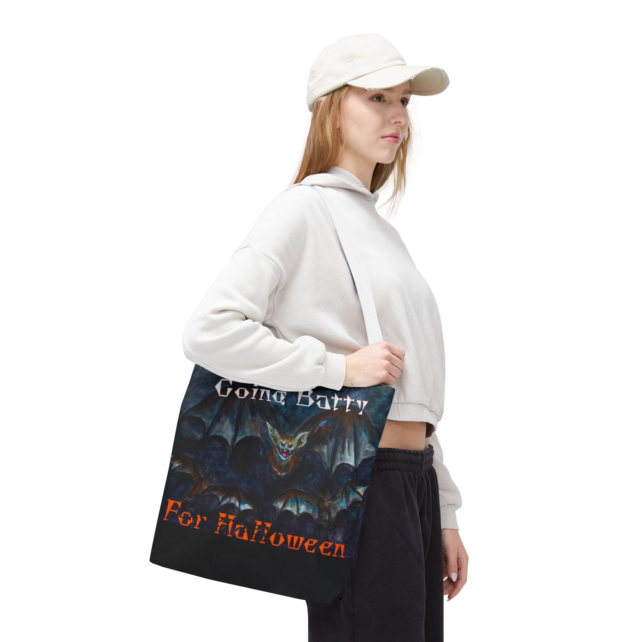 Spooky  Bat Halloween Tote Bag designed by Studio Blitz