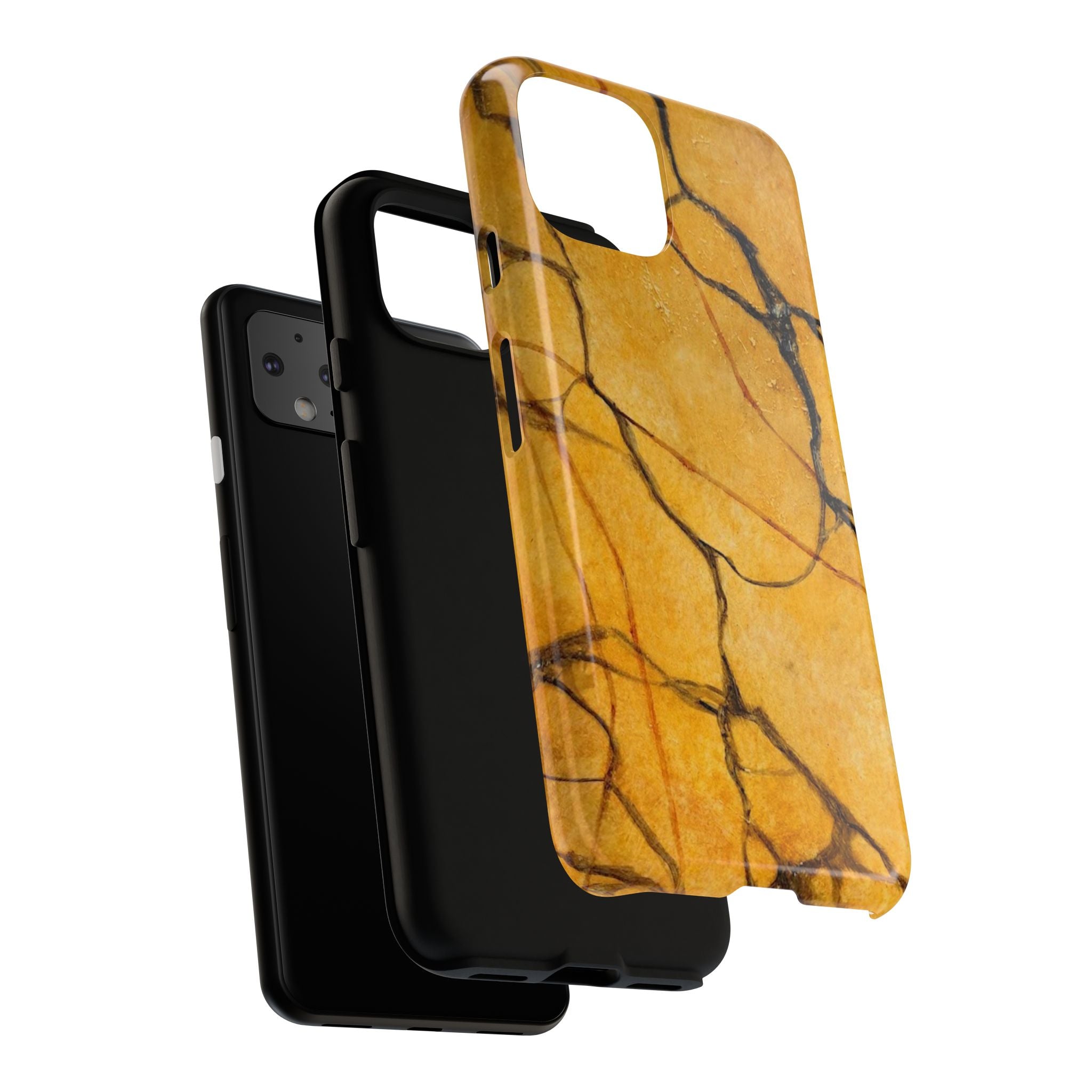 Sexy Gold Marbleized Phone Cases designed by Studio Blitz