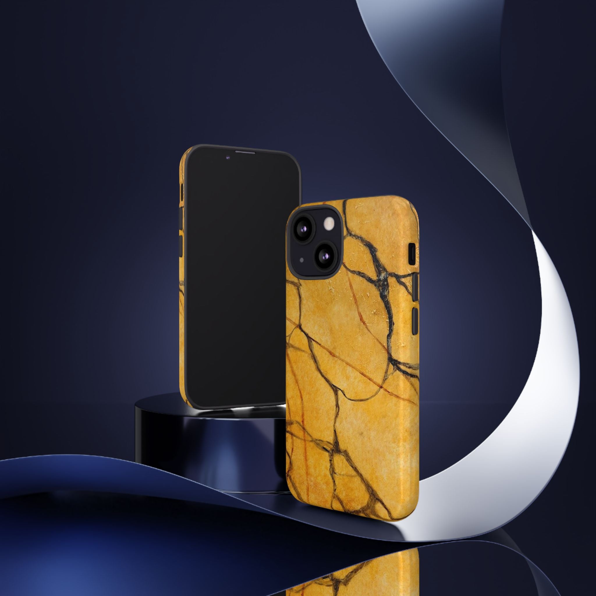 Sexy Gold Marbleized Phone Cases designed by Studio Blitz