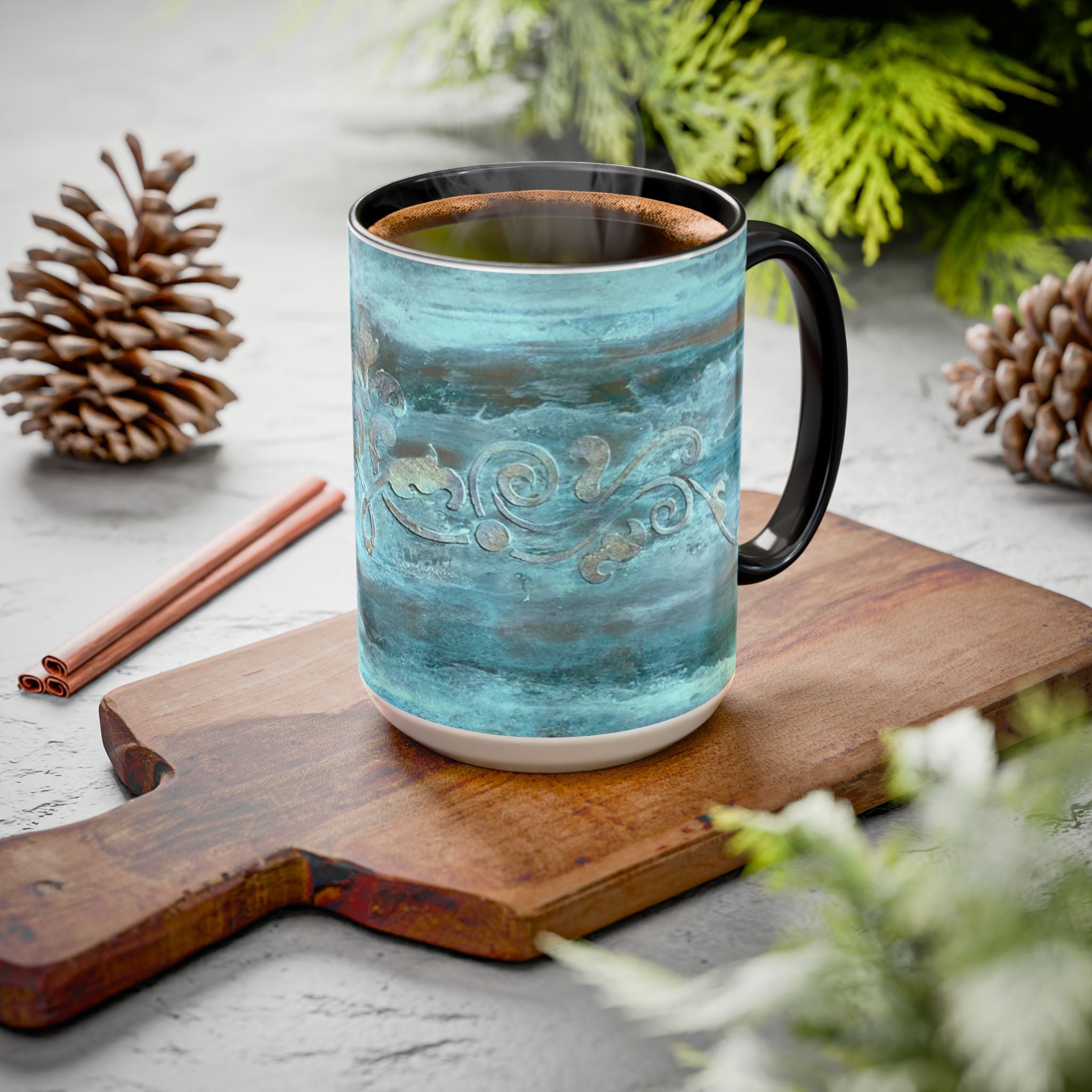 Copy of Artistically painted and scrolled Mugs by Studio Blitz