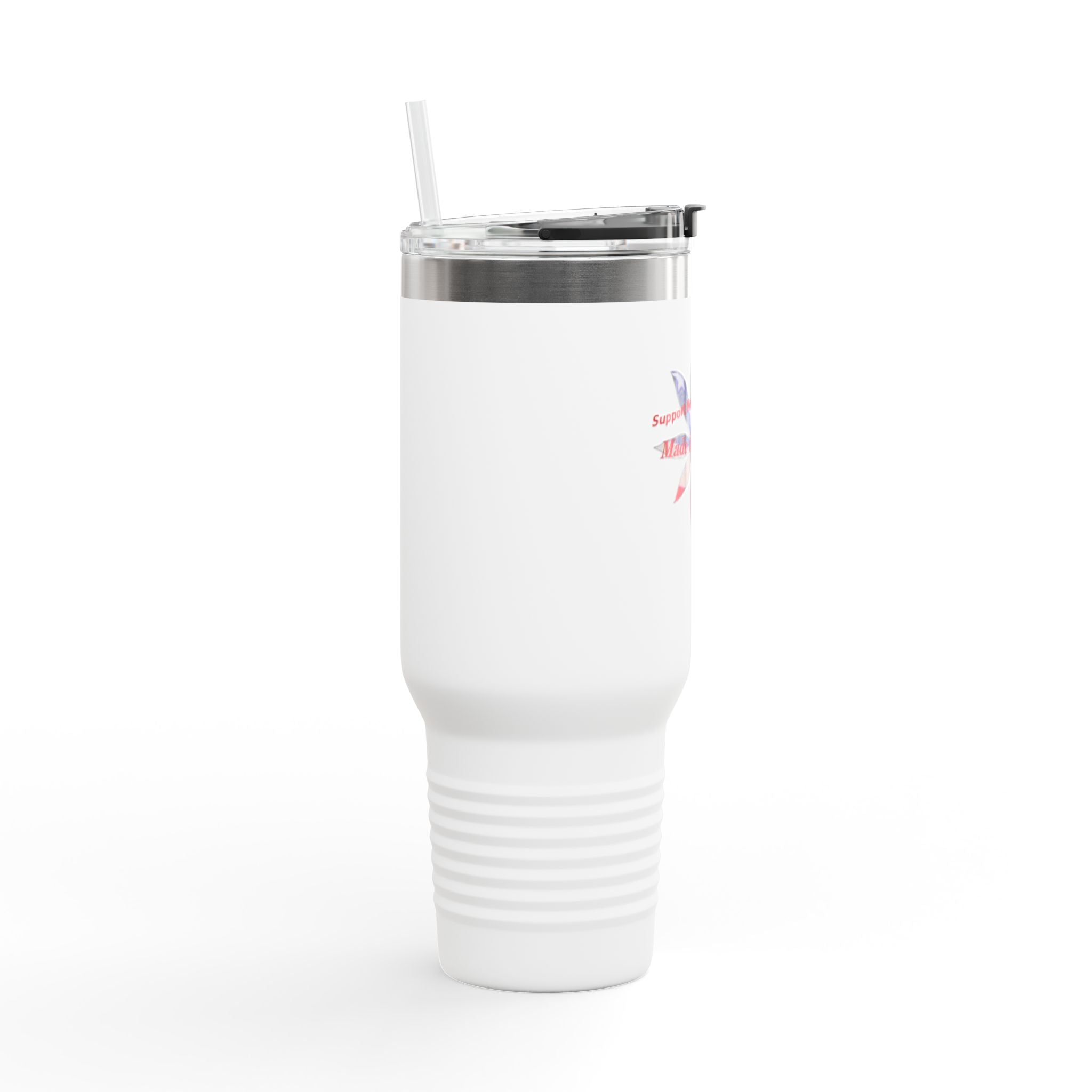 Insulated Travel Mug - Patriotic Cannabis Art Design by Studio Blitz