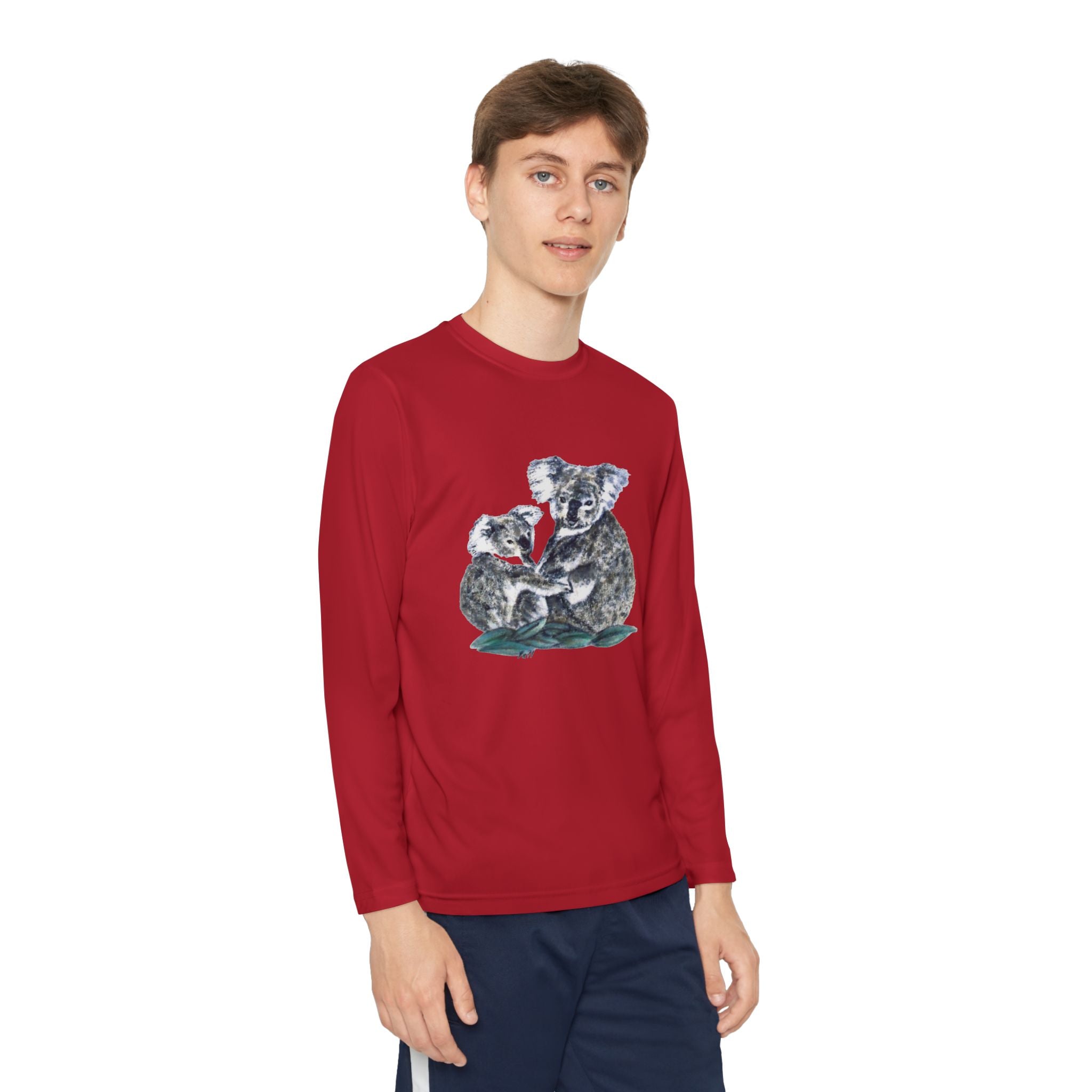 Youth Long Sleeve Tee Koala and Turtle Design
