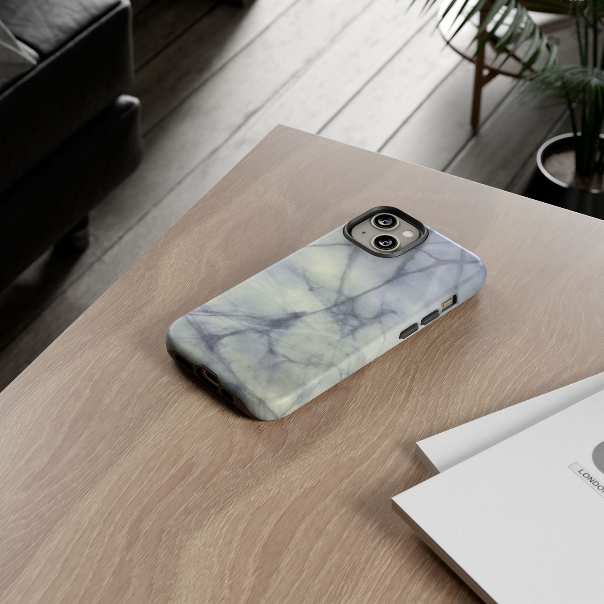 Phone Case, Eye-catching White Marble Look Tough Case by Studio Blitz
