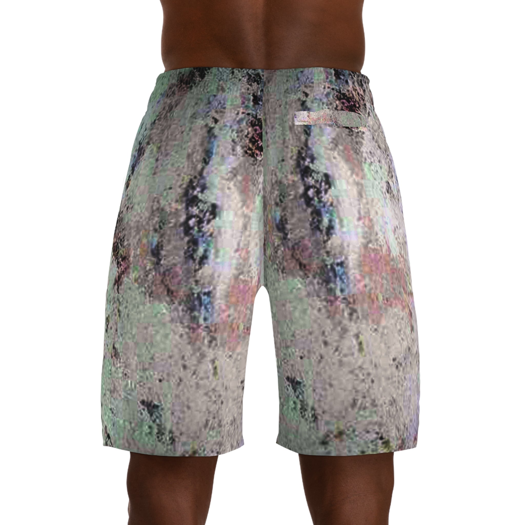 Trendy Men's Jogger Shorts - featuring Abstract Art Design by Studio Blitz,