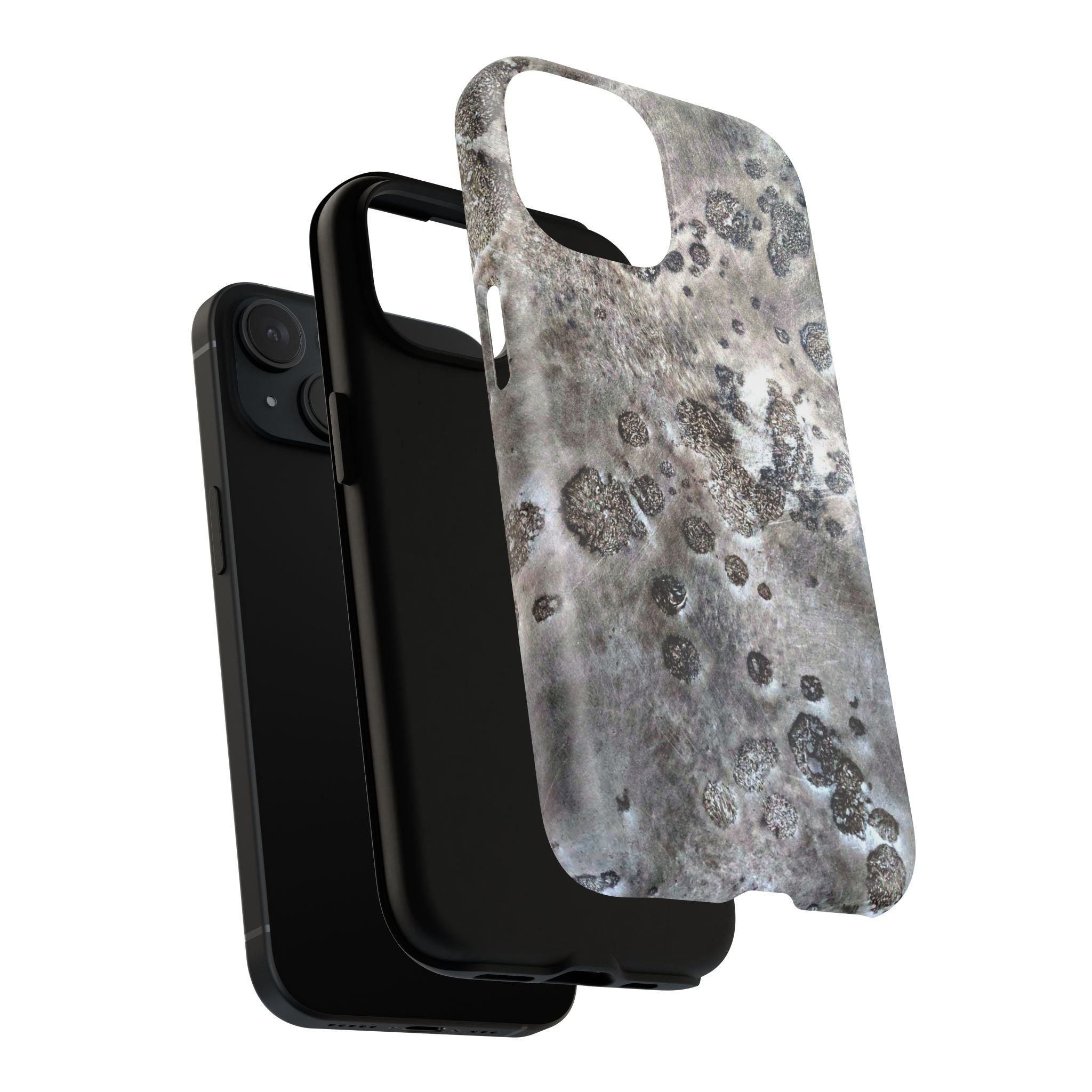 Tough Magnetic Phone Case with Moon Rock Art Design by Studio Blitz