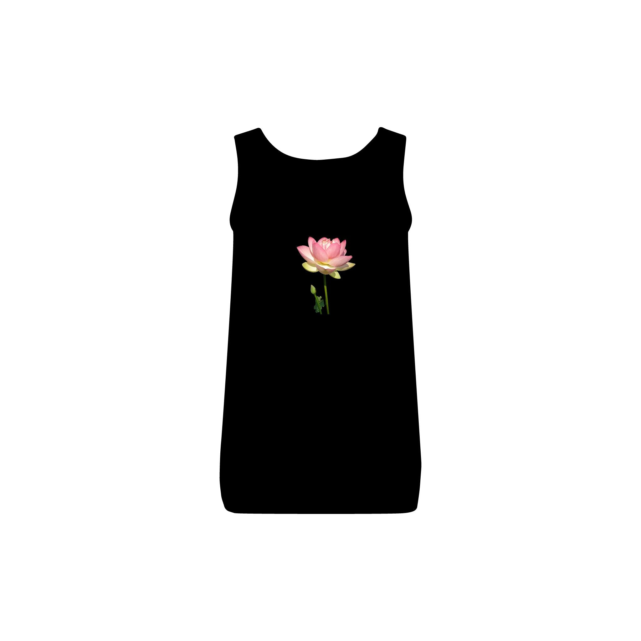 Women's Long Tank - Pink Lotus Flower Studio Blitz Design