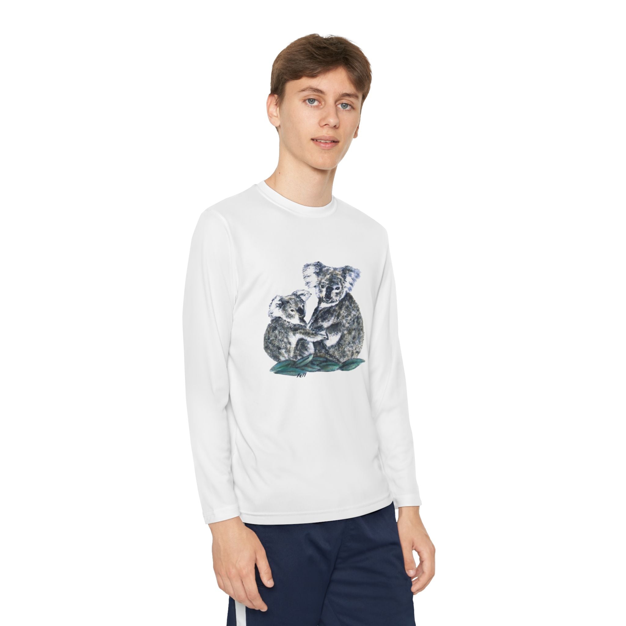 Youth Long Sleeve Tee Koala and Turtle Design