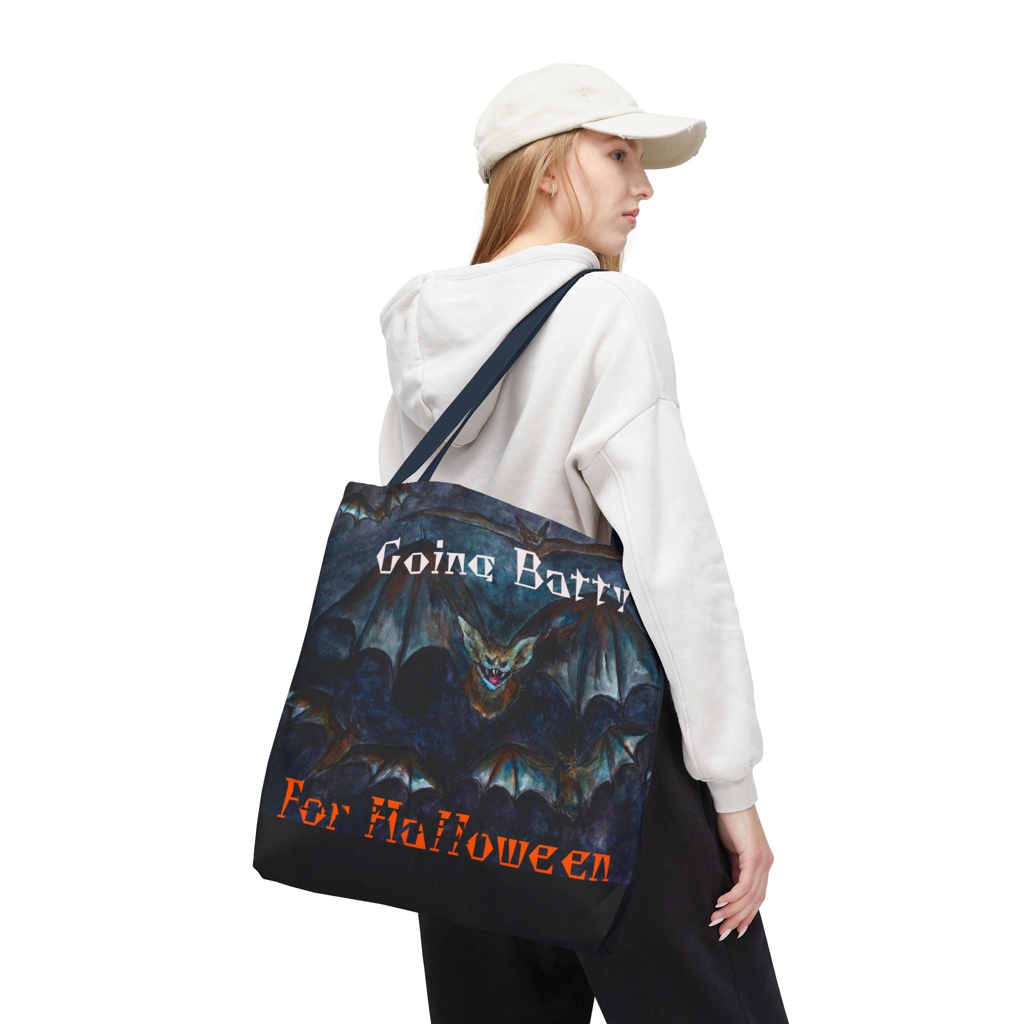 Spooky  Bat Halloween Tote Bag designed by Studio Blitz