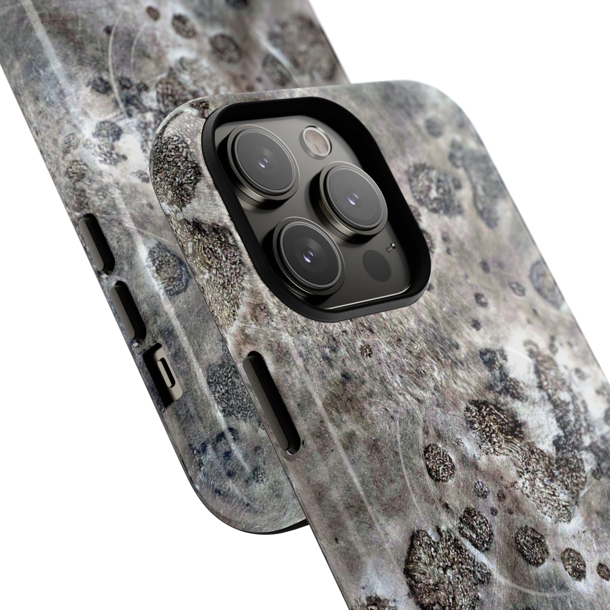 Tough Magnetic Phone Case with Moon Rock Art Design by Studio Blitz