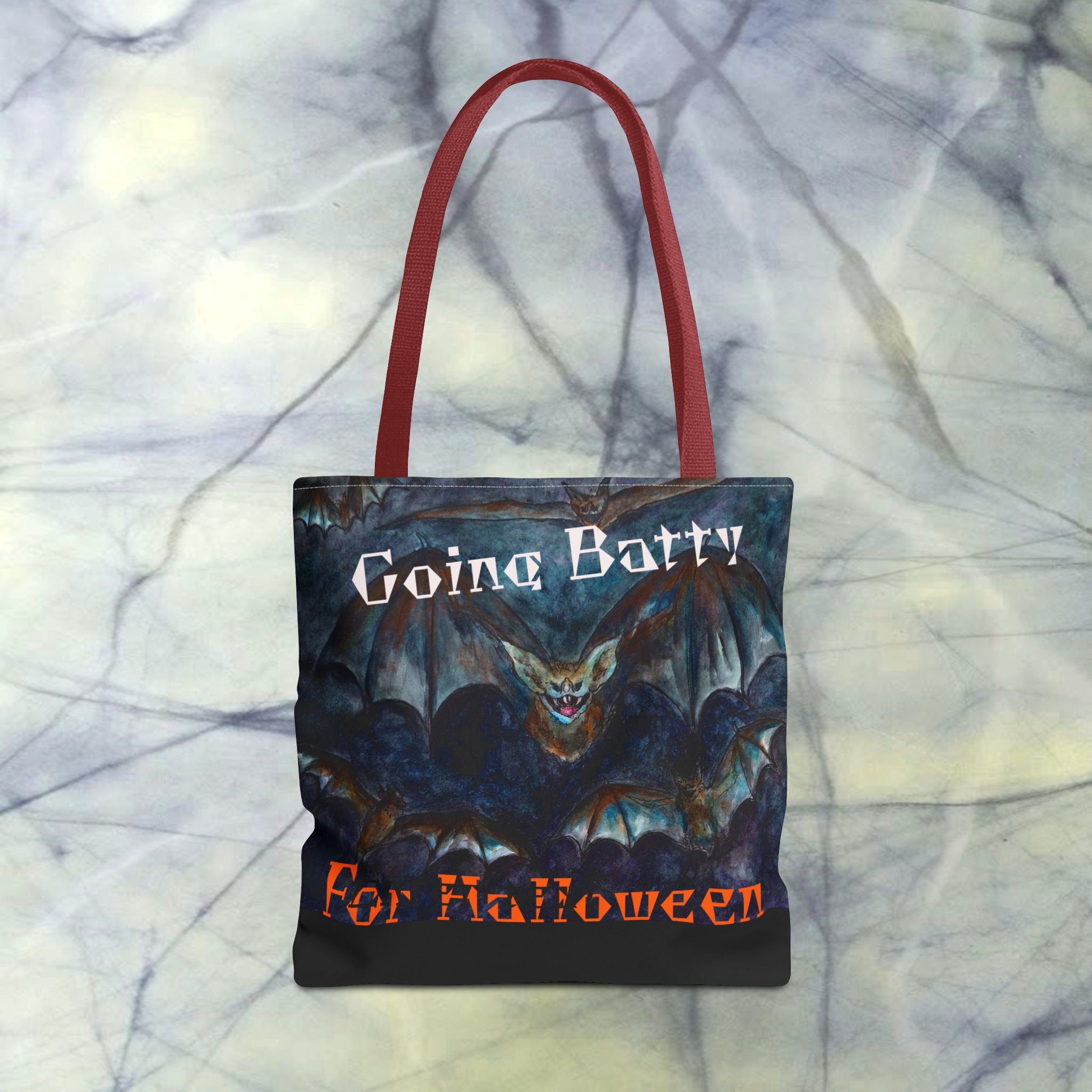 Spooky  Bat Halloween Tote Bag designed by Studio Blitz