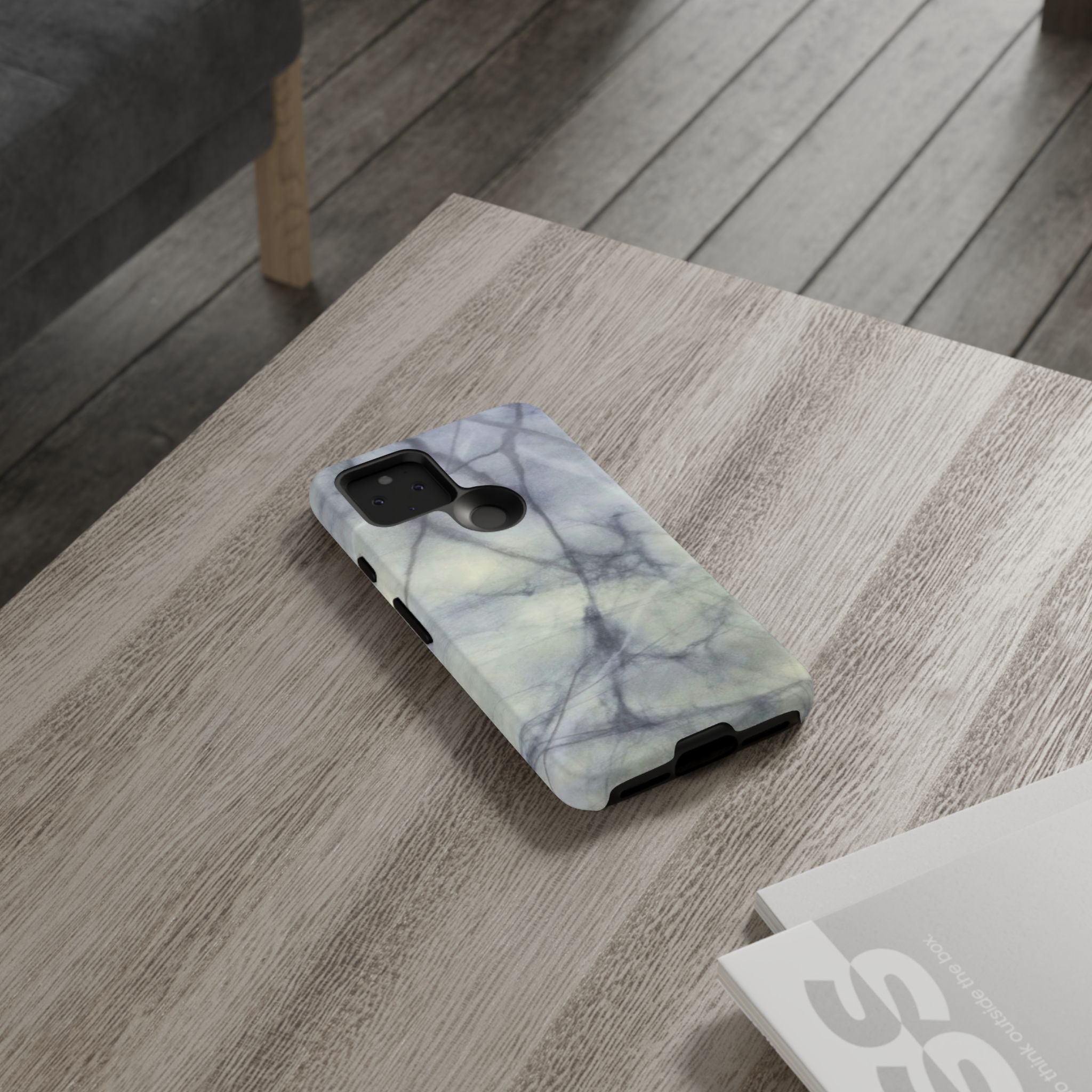 Phone Case, Eye-catching White Marble Look Tough Case by Studio Blitz