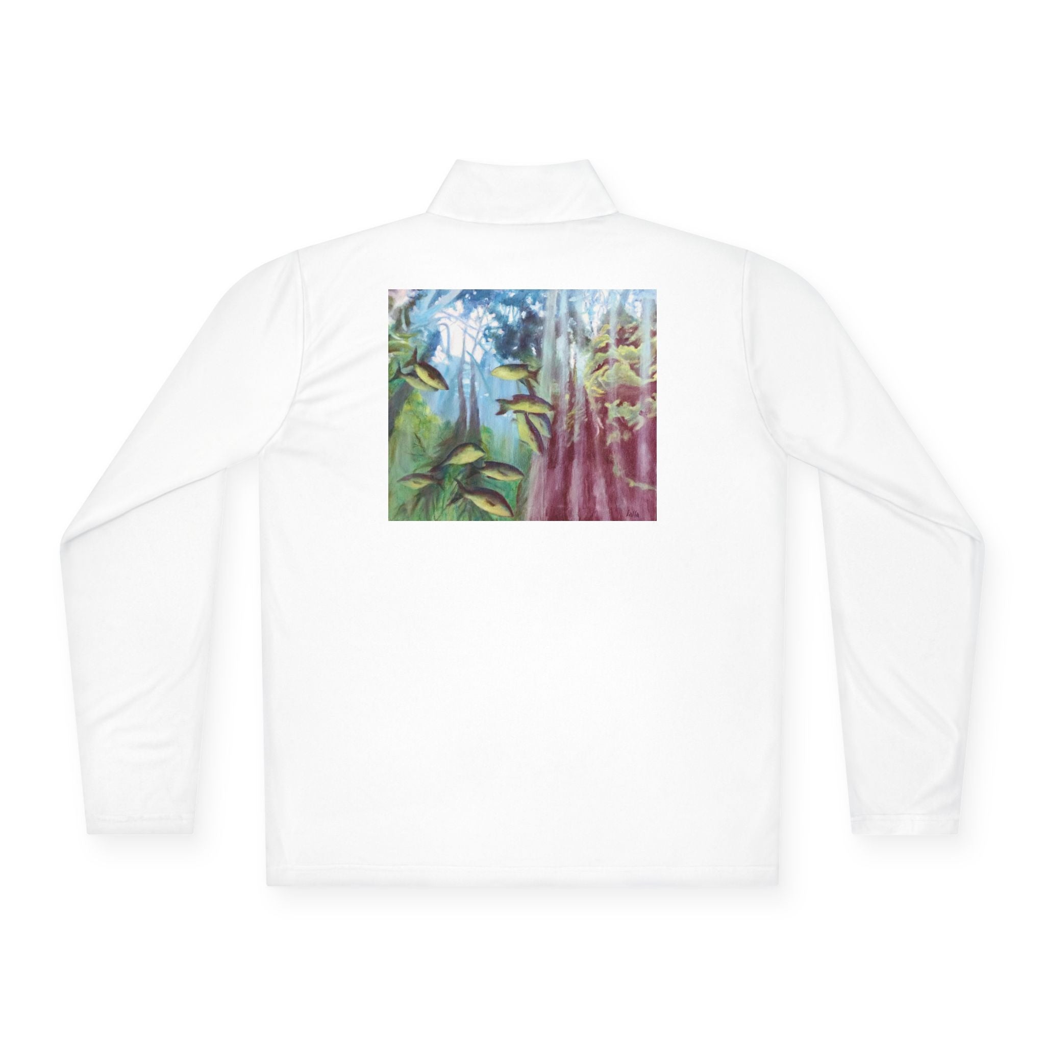 Nature-Inspired Quarter-Zip Pullover Painted by Studio Blitz