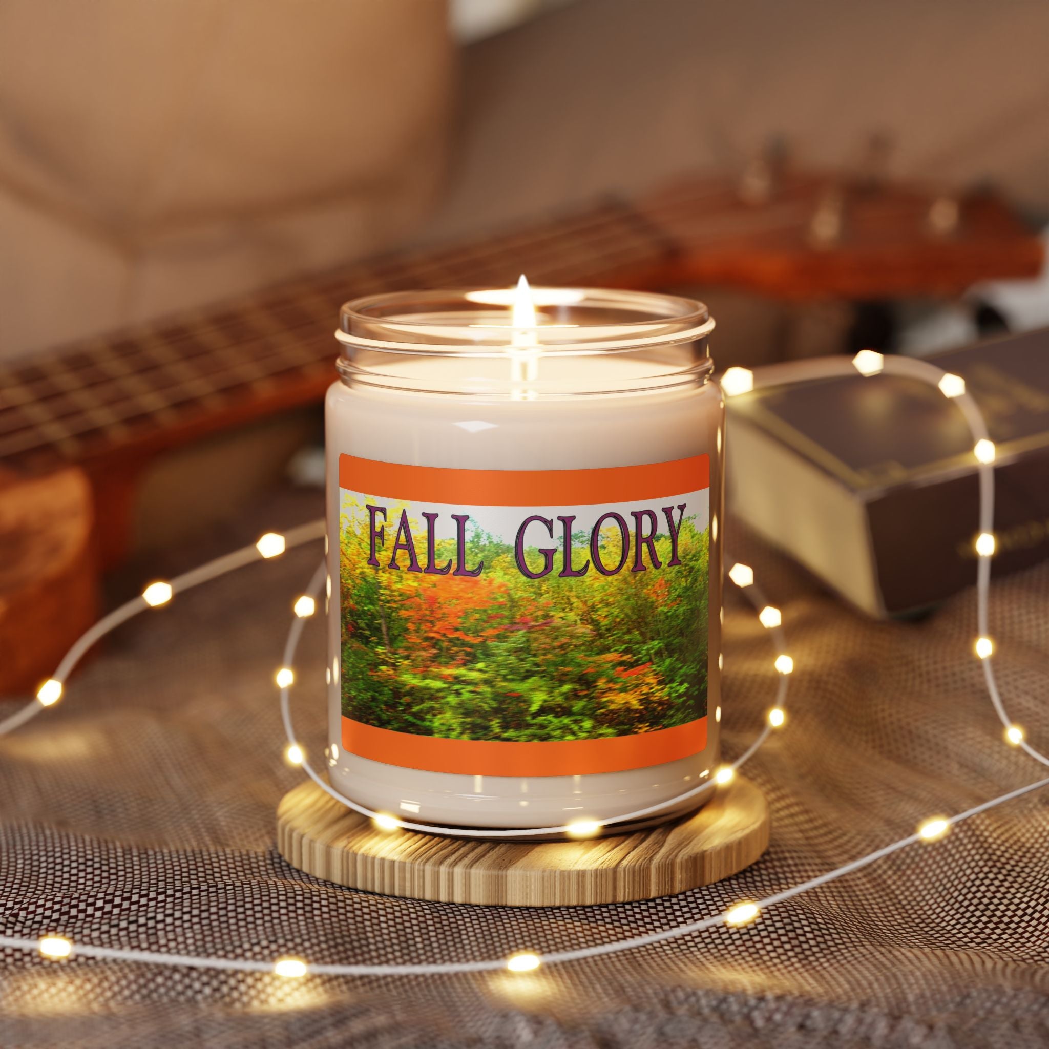 Soy Candle, Fall Glory Scent, 9oz, Studio Blitz Design