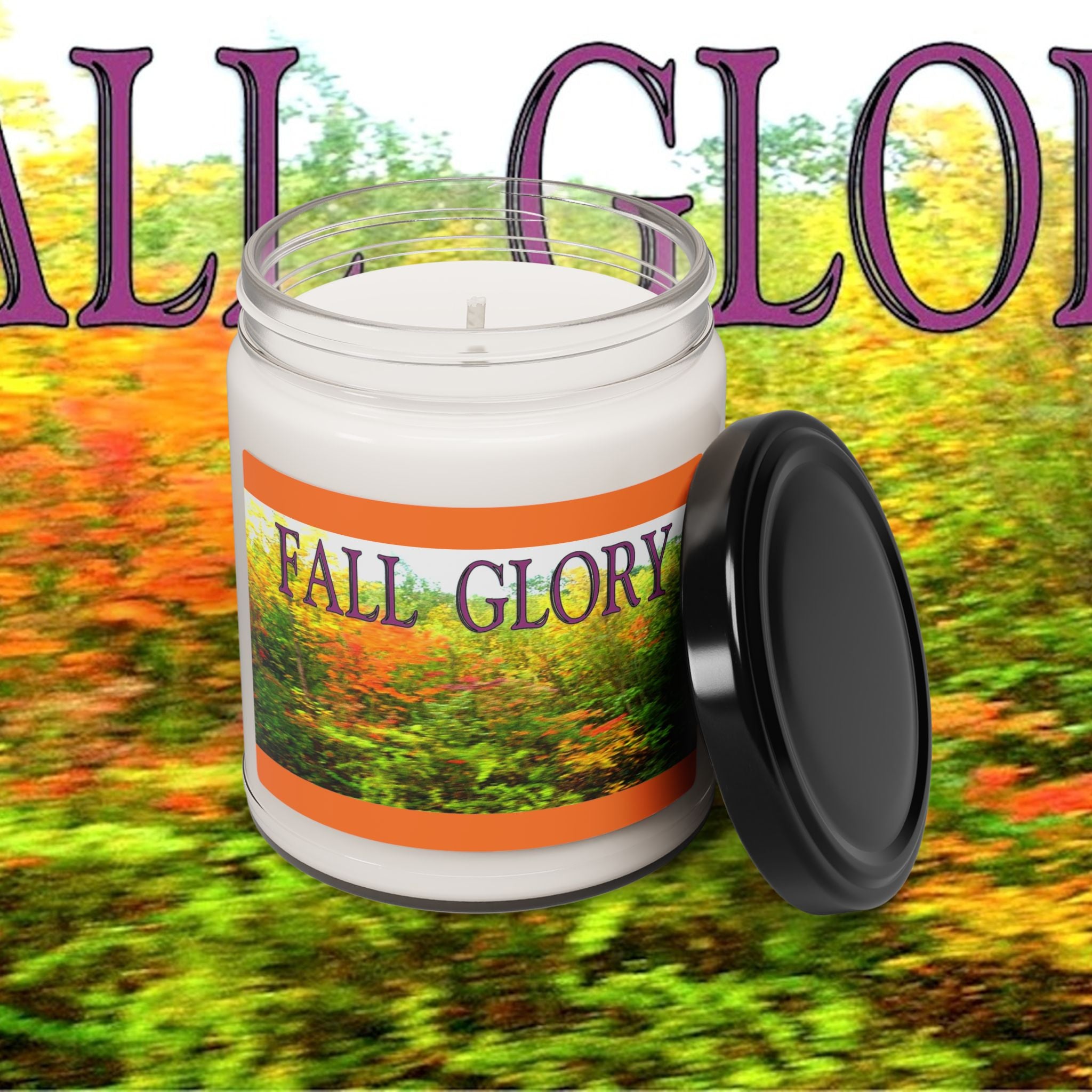 Soy Candle, Fall Glory Scent, 9oz, Studio Blitz Design