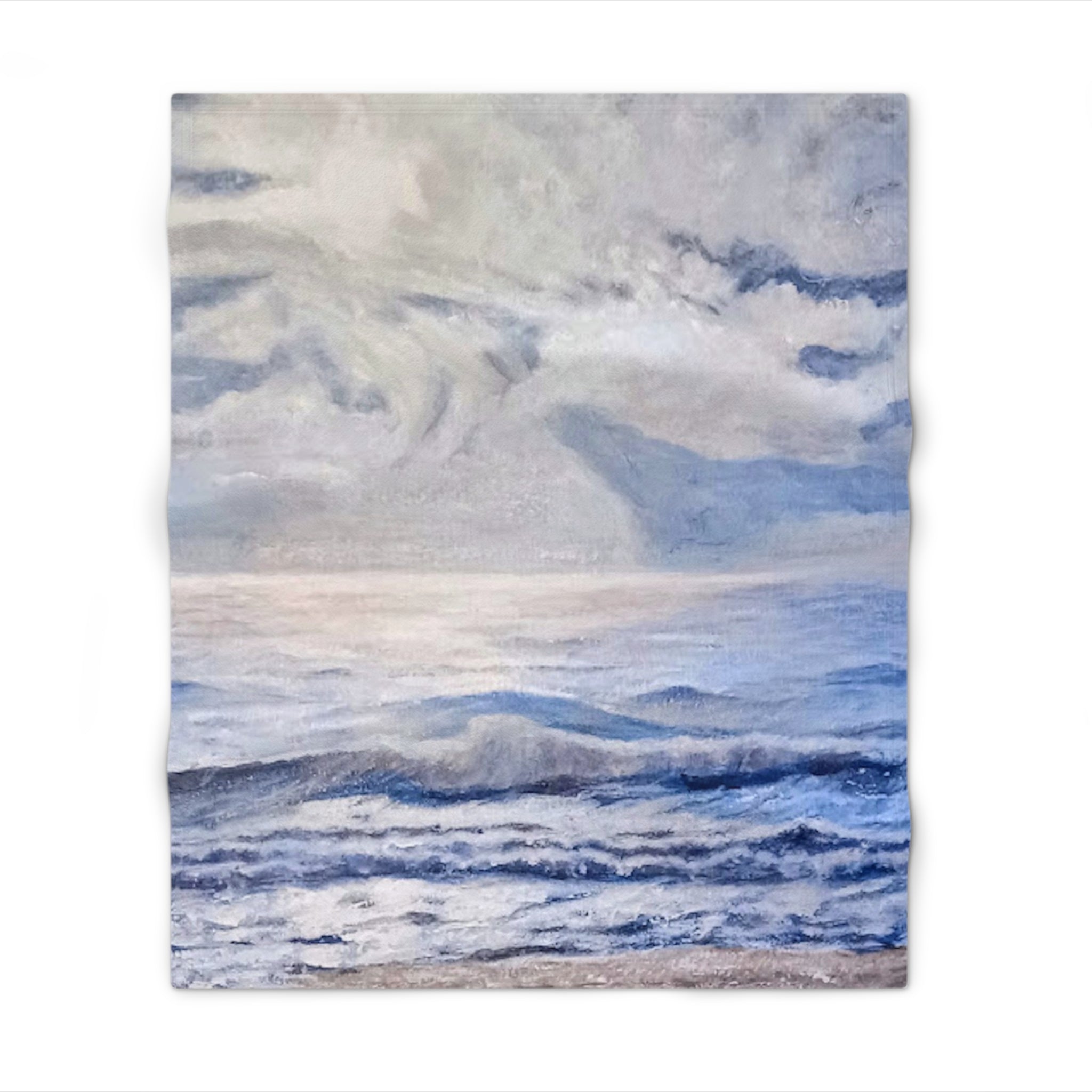 Throw Blanket - Sunrise Ocean Surf painted by Studio Blitz