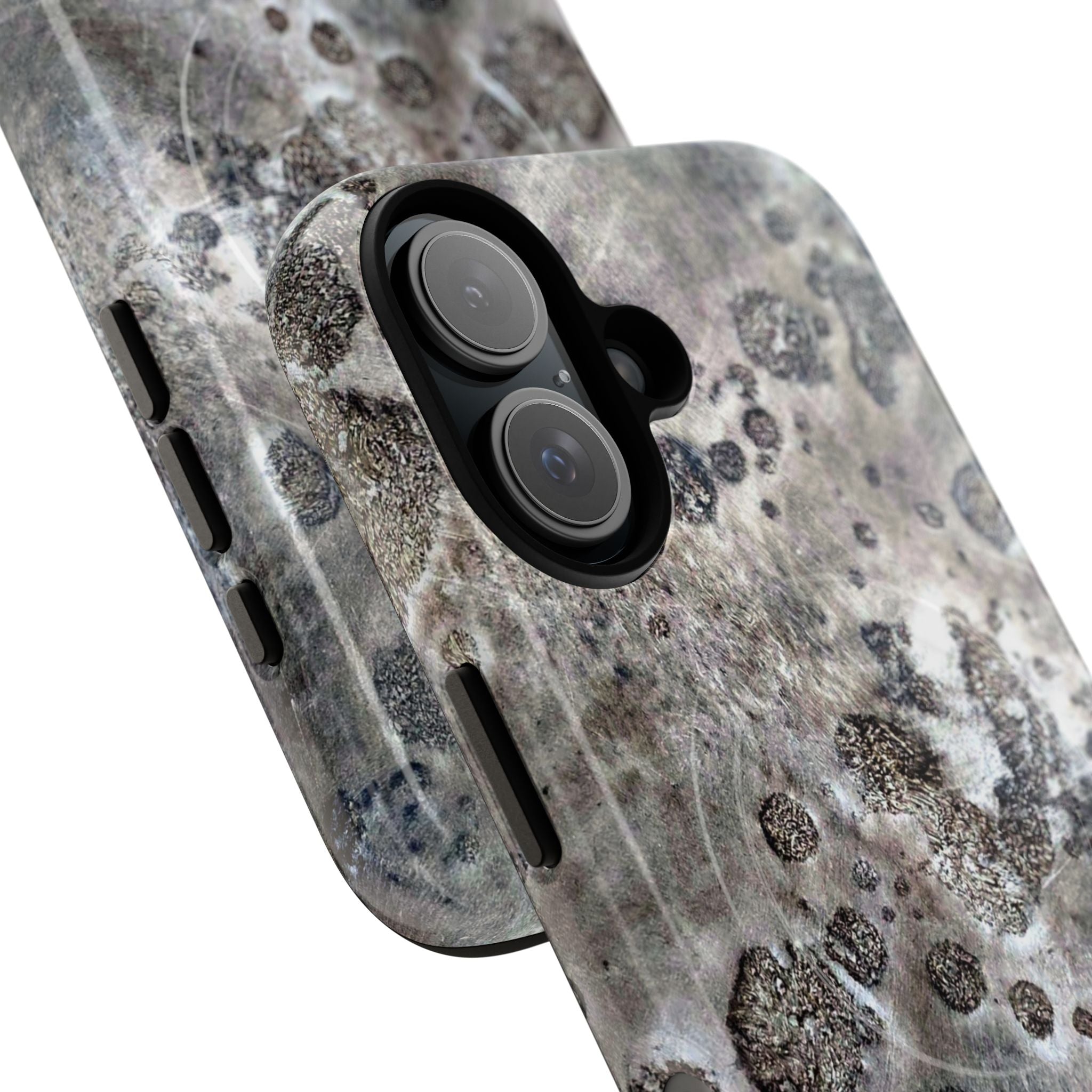 Tough Magnetic Phone Case with Moon Rock Art Design by Studio Blitz