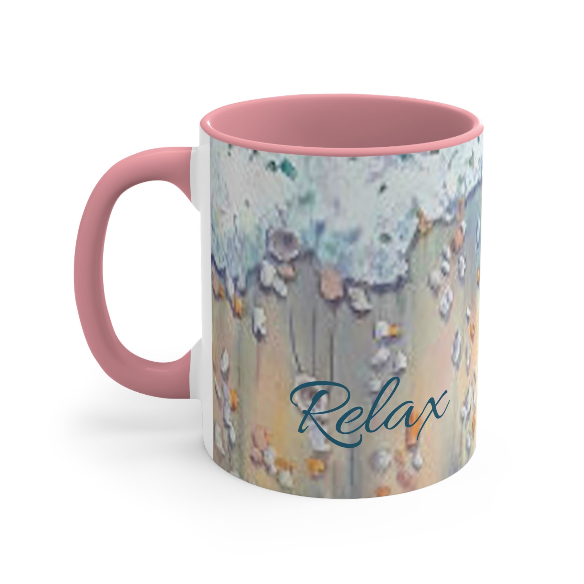 Relaxing Ocean-Inspired Accent Mug Designed by Studio Blitz Nature Lover Gift, Coffee Tea Cup, Home Office Decor, Stress Relief Drinkware
