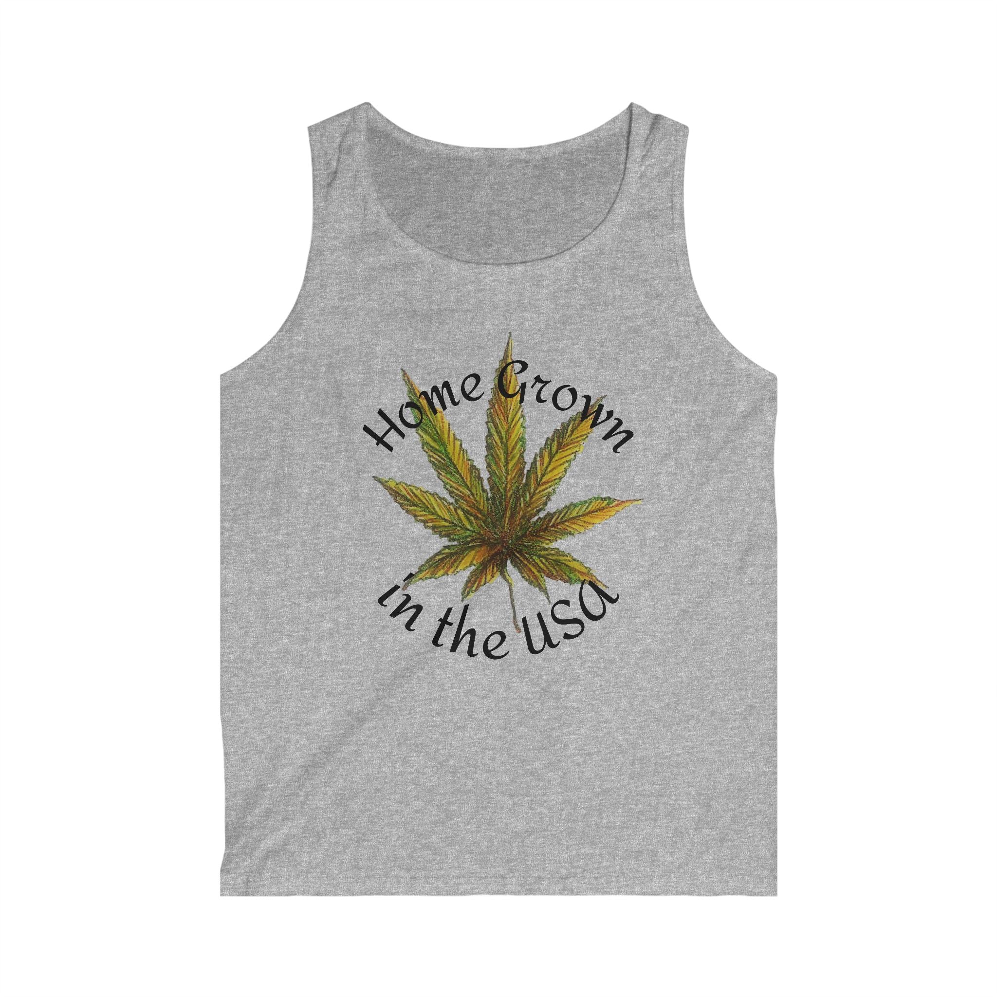 Tank Top - Support Medical Marijuana USA Red White Blue Leaf Image