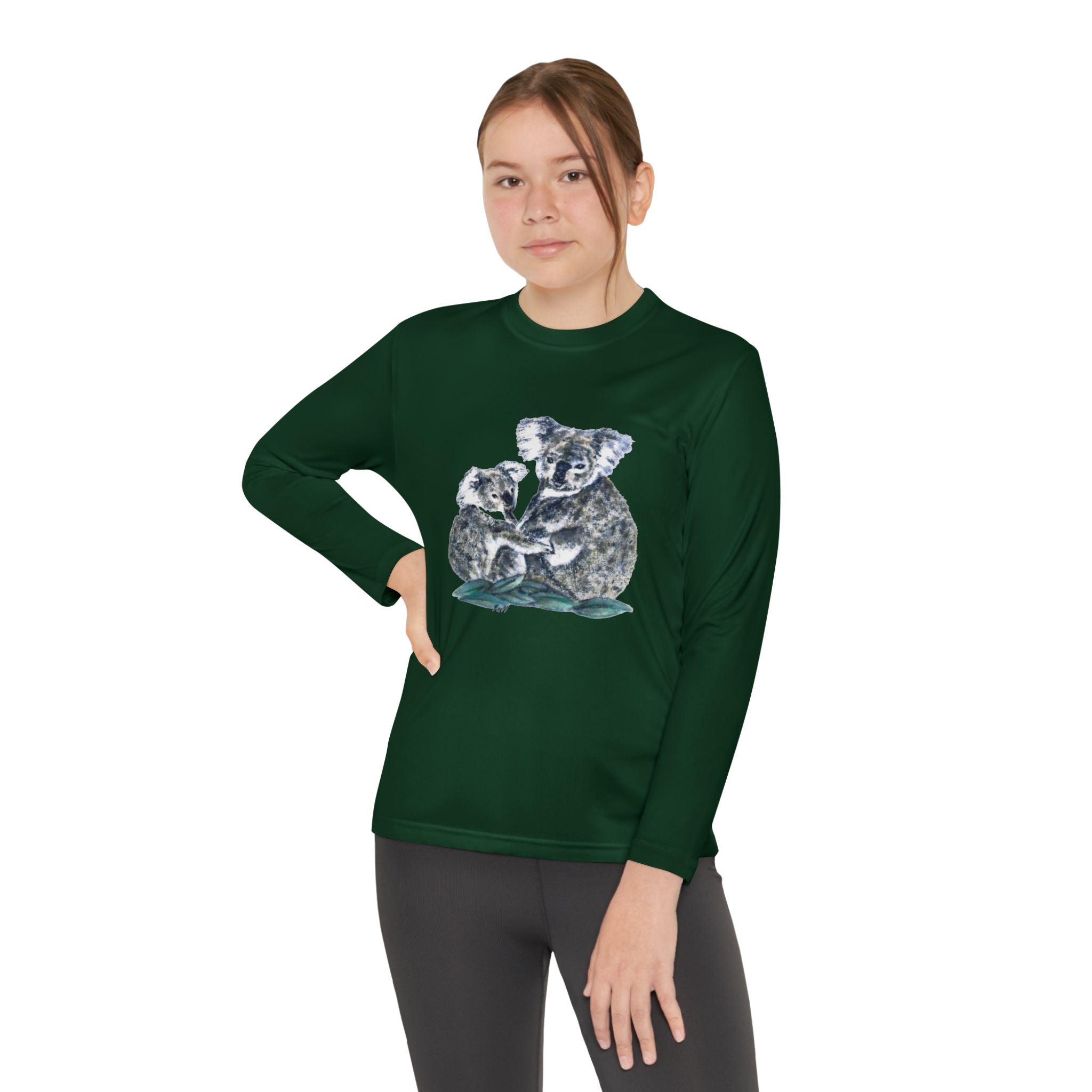 Youth Long Sleeve Tee Koala and Turtle Design