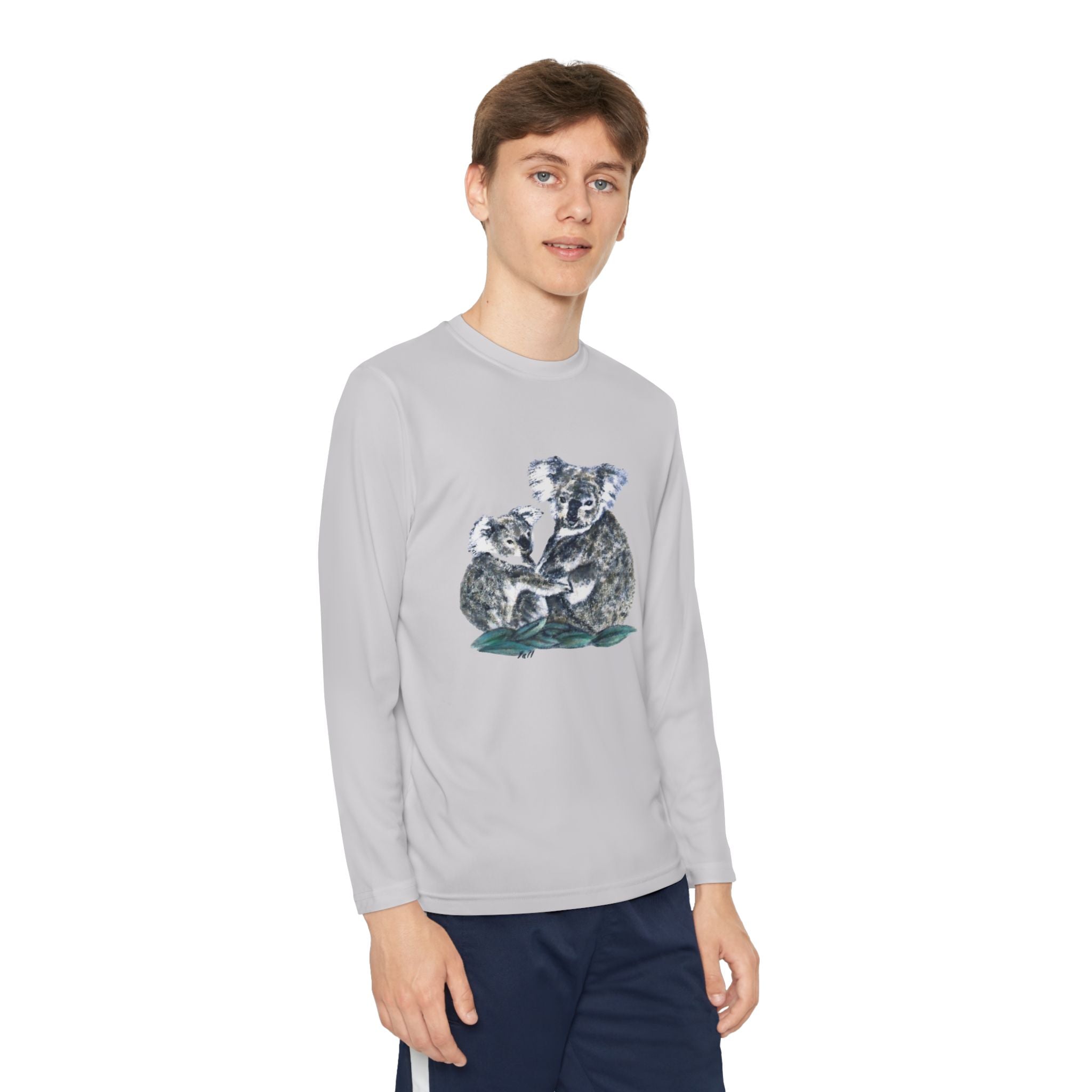 Youth Long Sleeve Tee Koala and Turtle Design