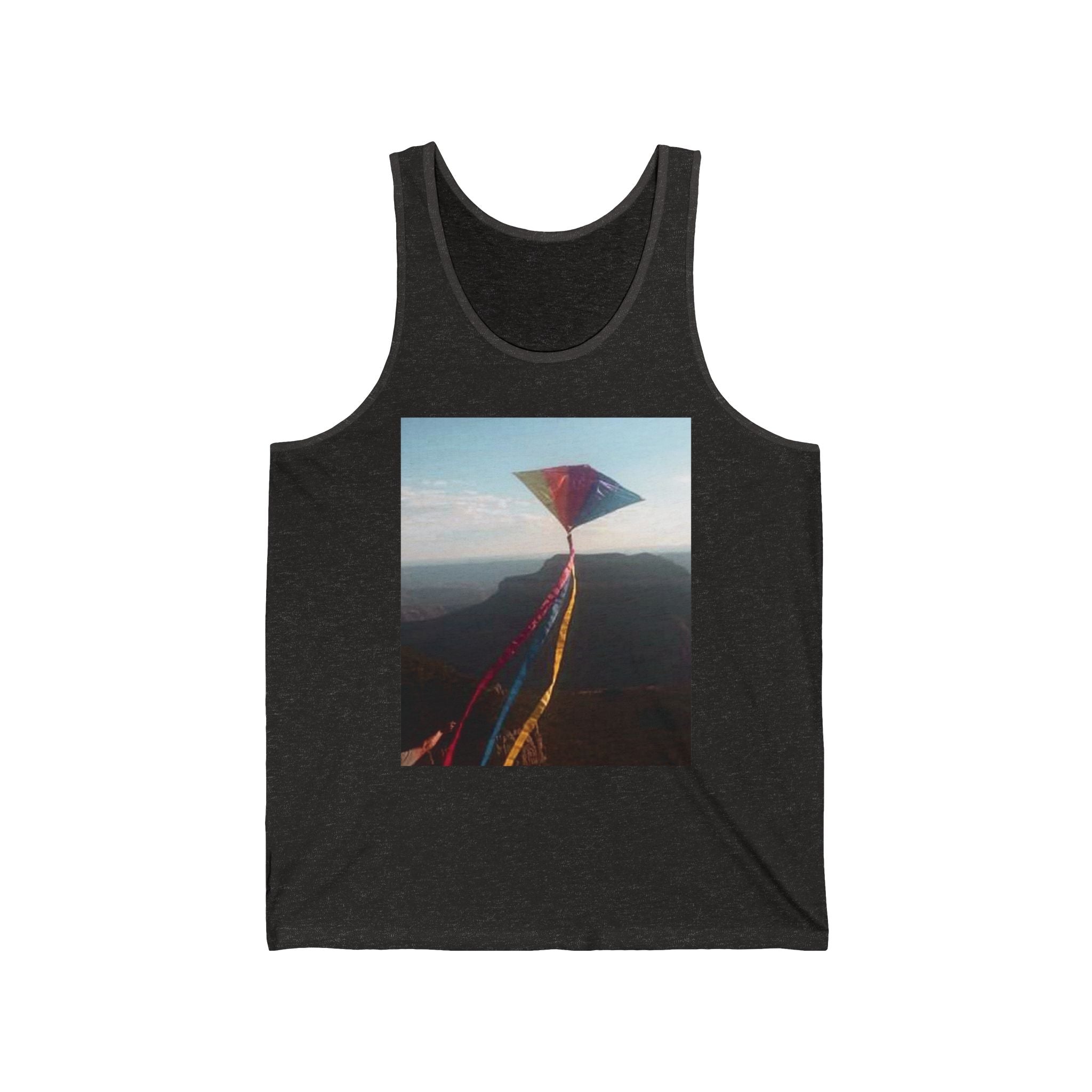 Kite Adventure Unisex Jersey Tank designed by Studio Blitz.