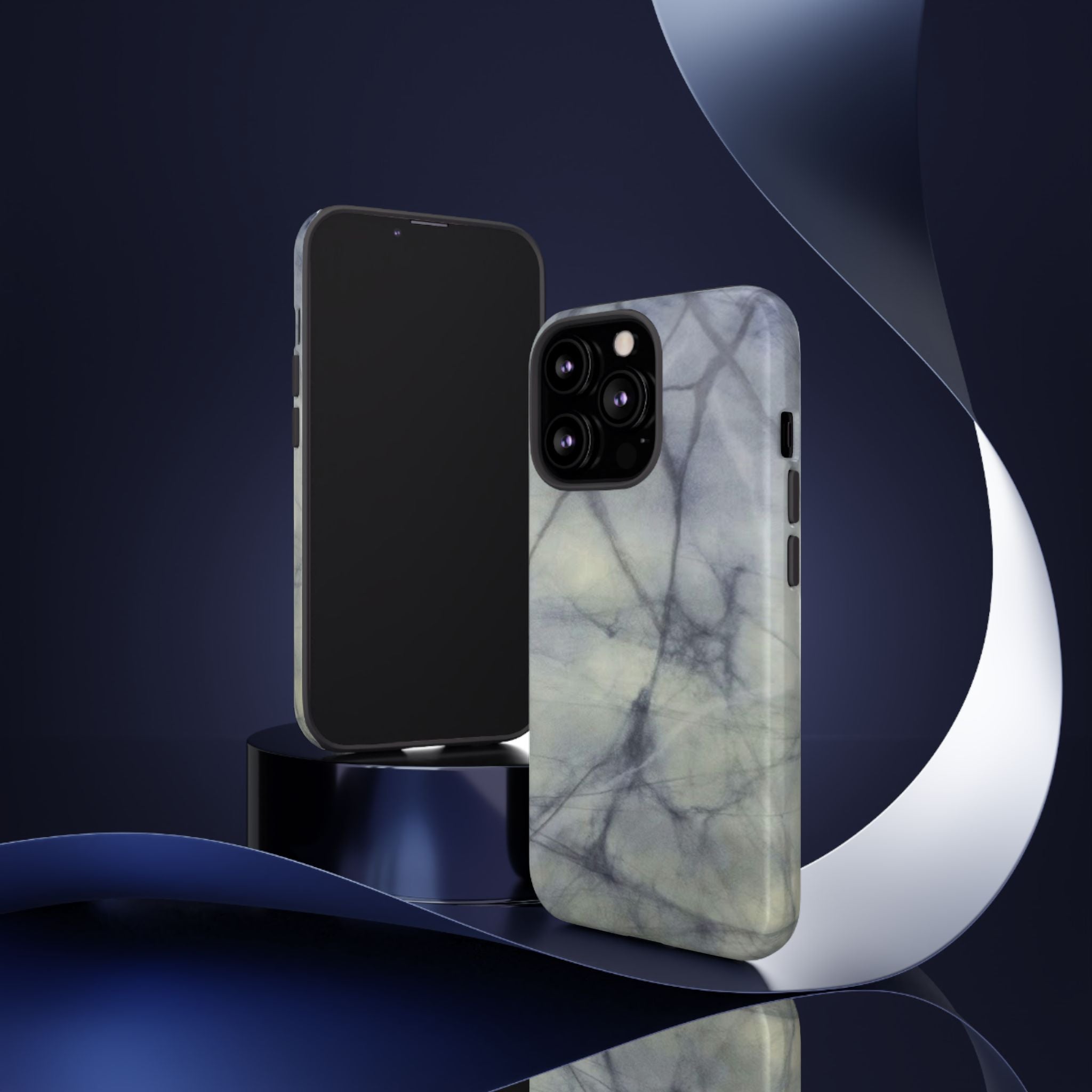 Phone Case, Eye-catching White Marble Look Tough Case by Studio Blitz
