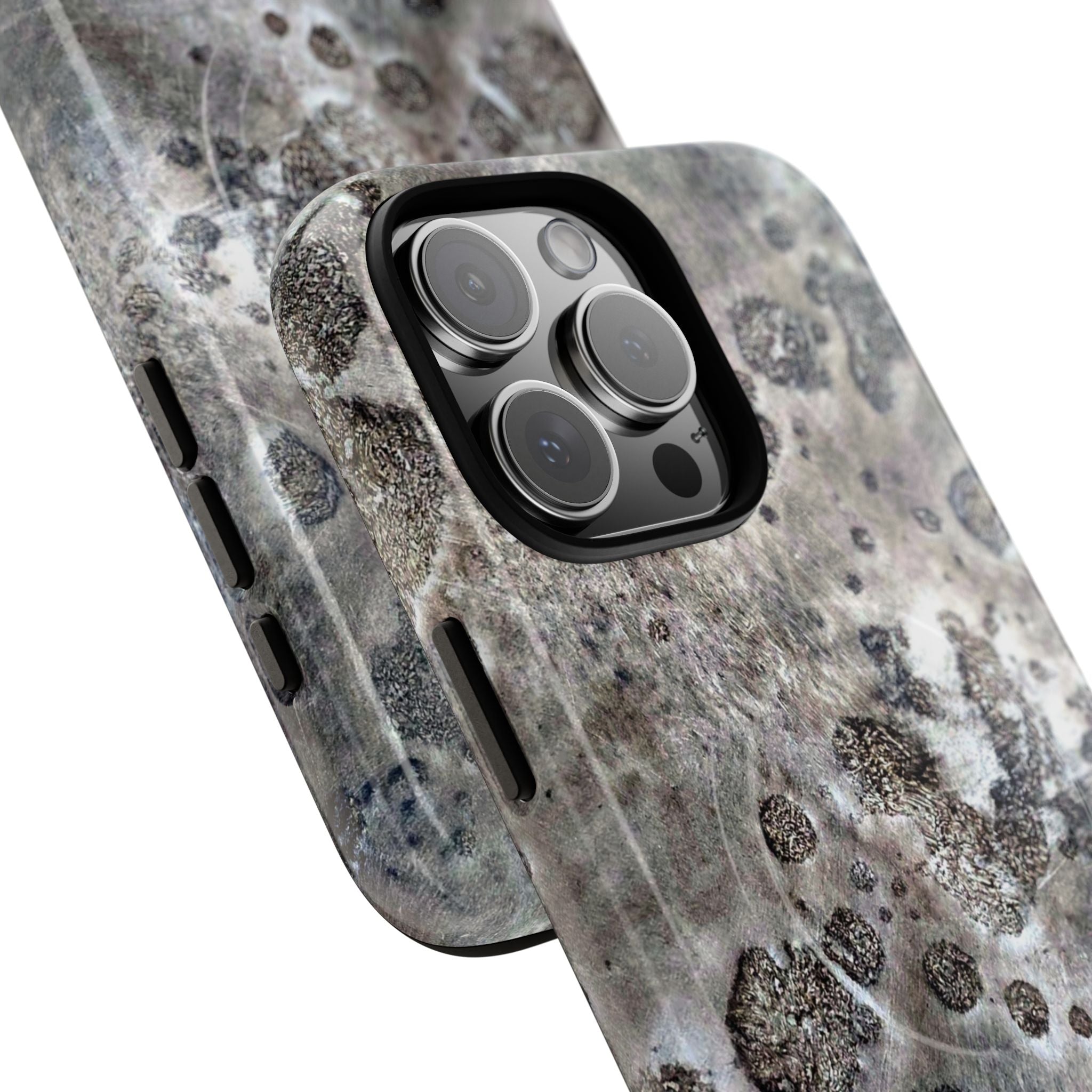 Tough Magnetic Phone Case with Moon Rock Art Design by Studio Blitz