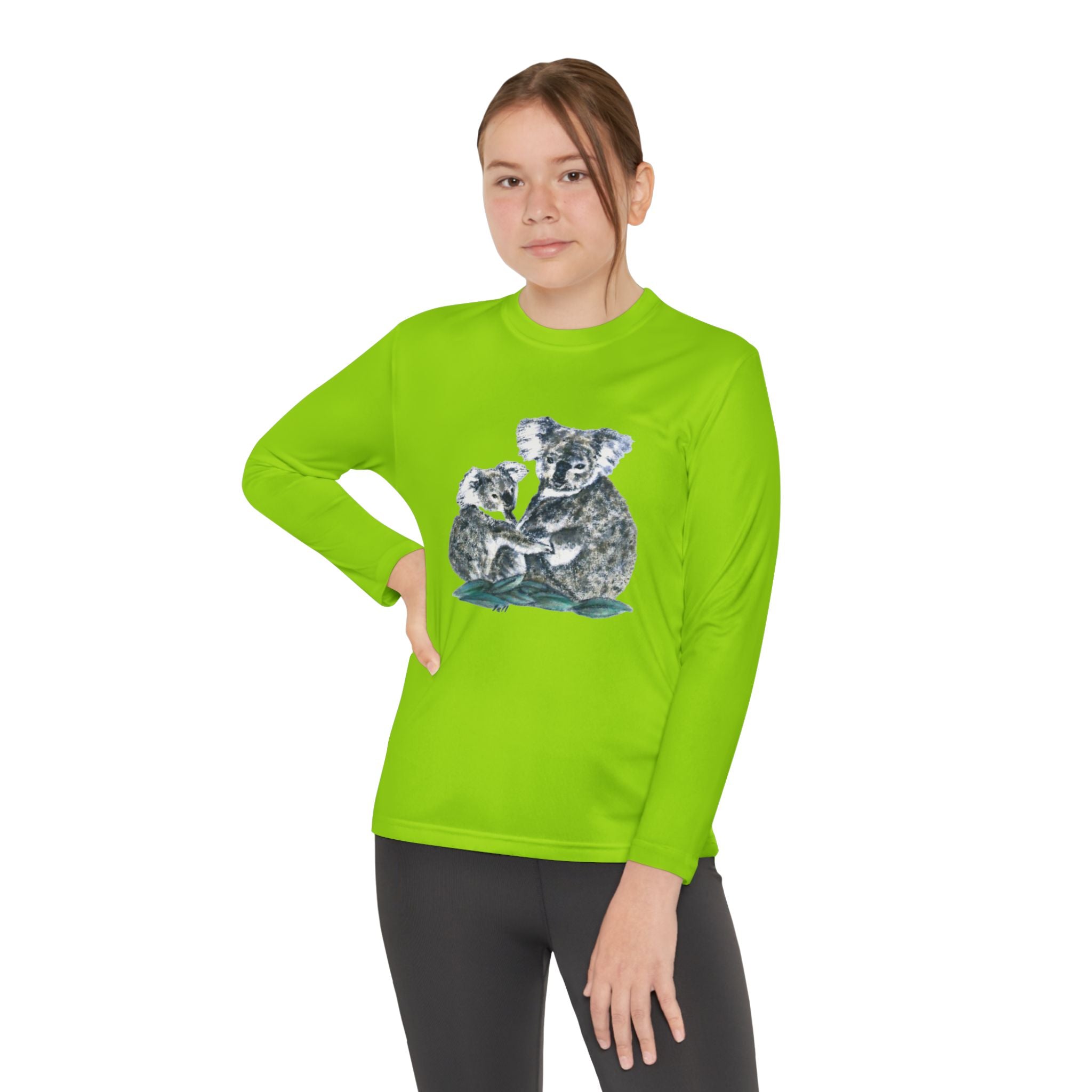 Youth Long Sleeve Tee Koala and Turtle Design