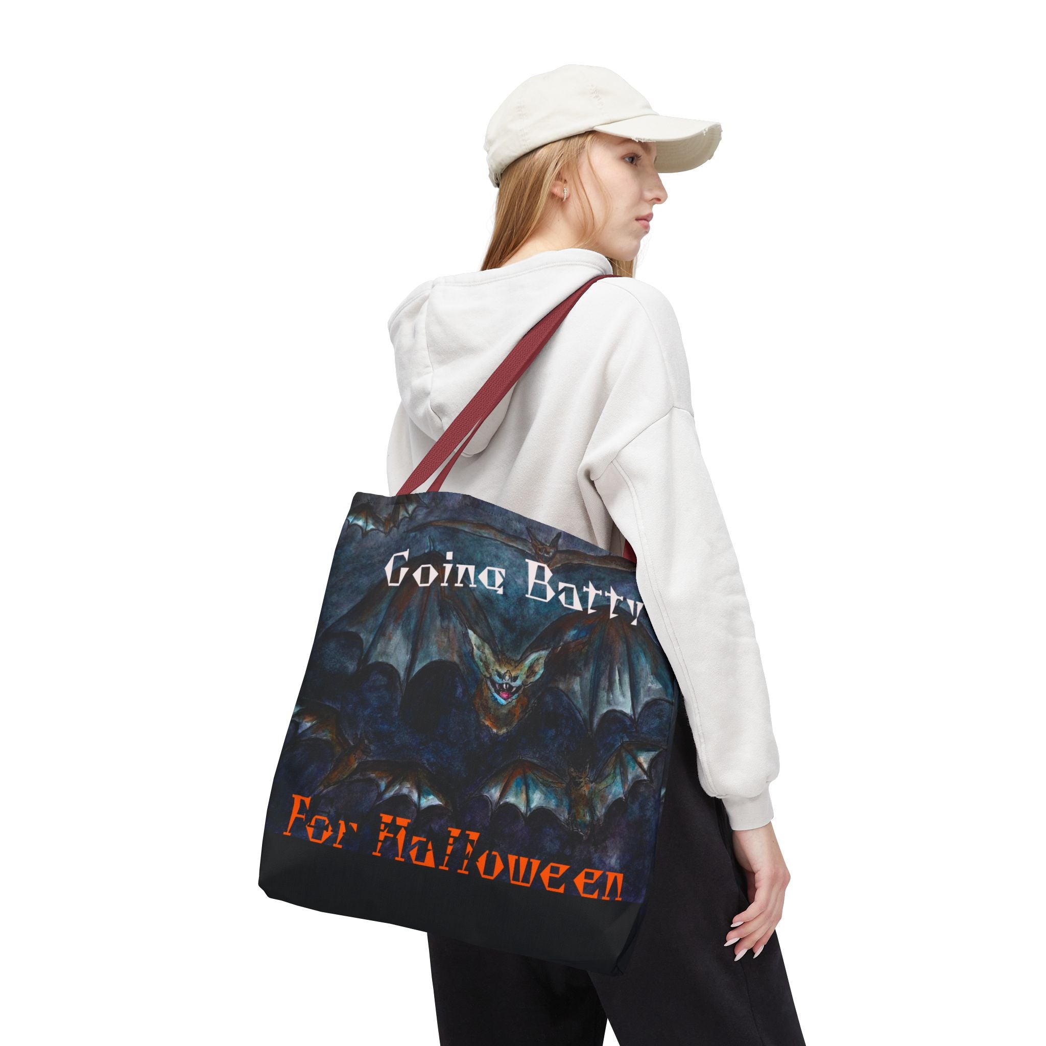 Spooky  Bat Halloween Tote Bag designed by Studio Blitz