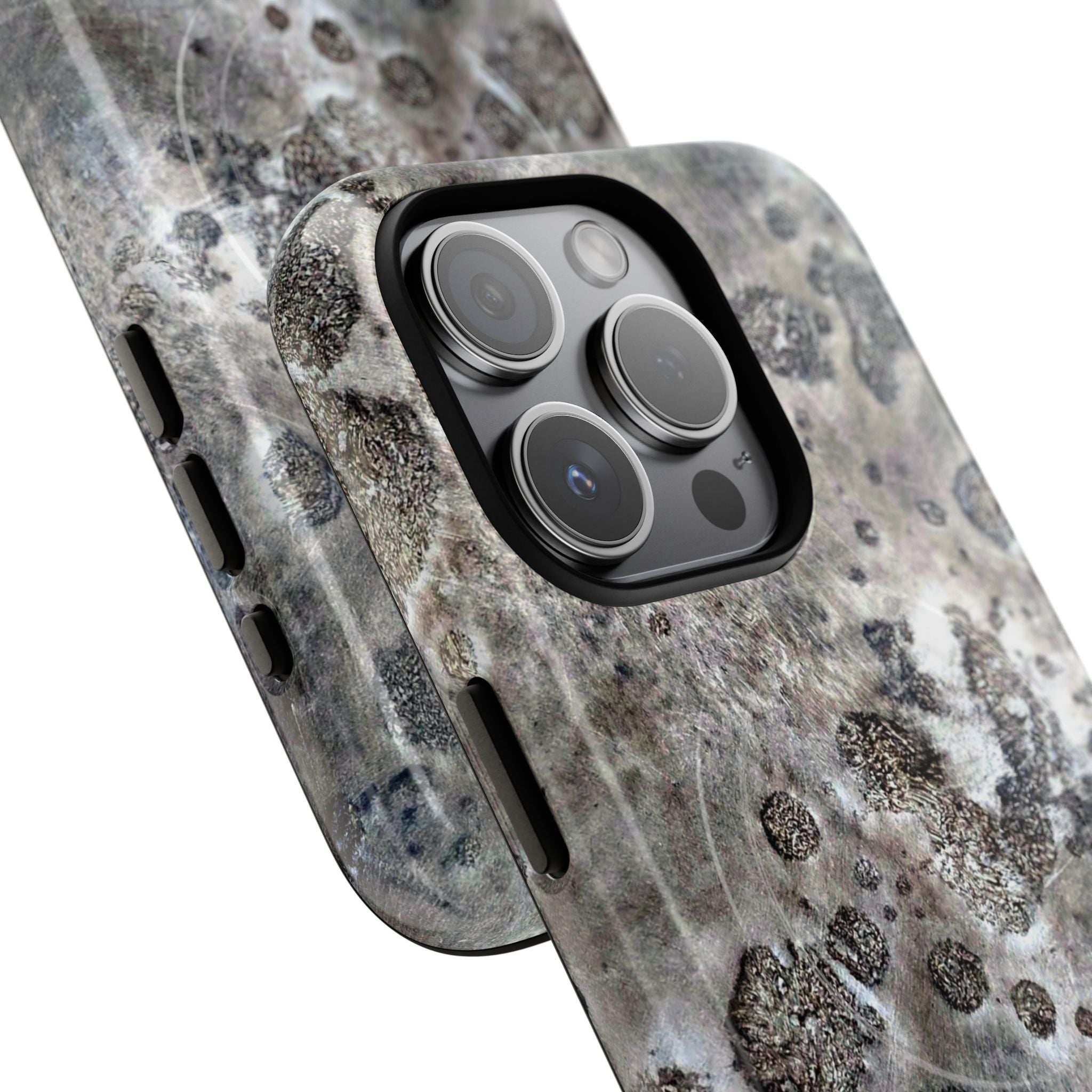 Tough Magnetic Phone Case with Moon Rock Art Design by Studio Blitz