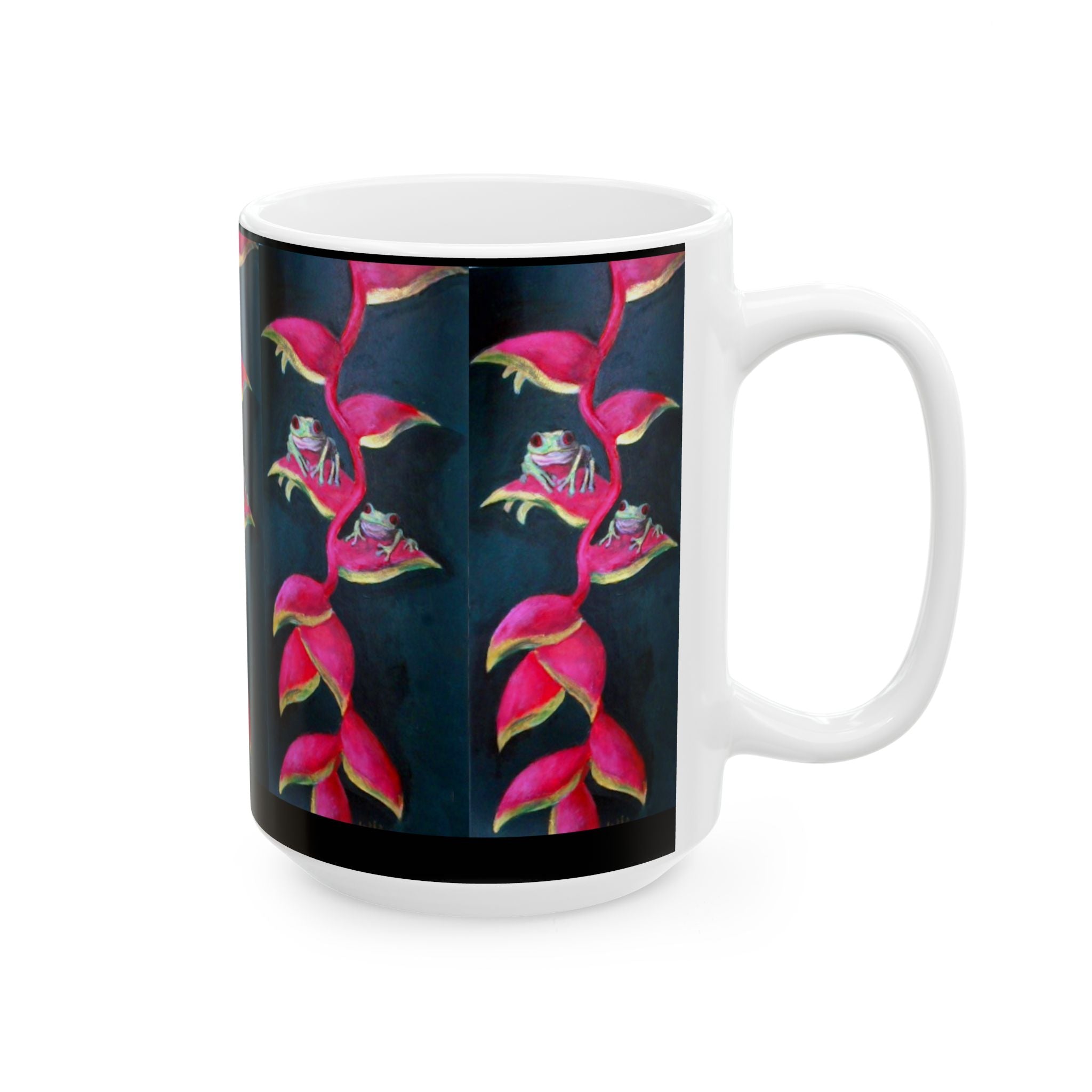 Mug - Tiny Jungle Frogs Everywhere Art Design by Studio Blitz