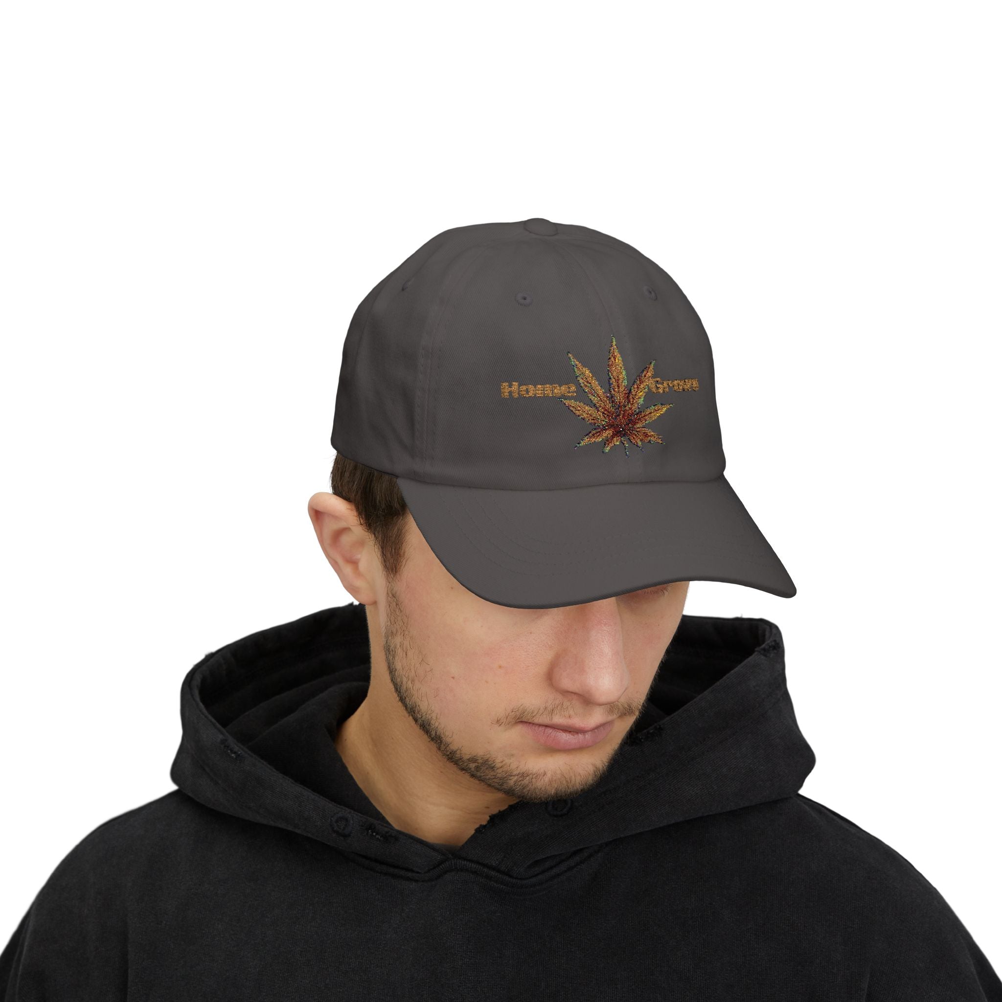 Dad Cap - Home Grown Cannabis Leaf Design by Studio Blitz