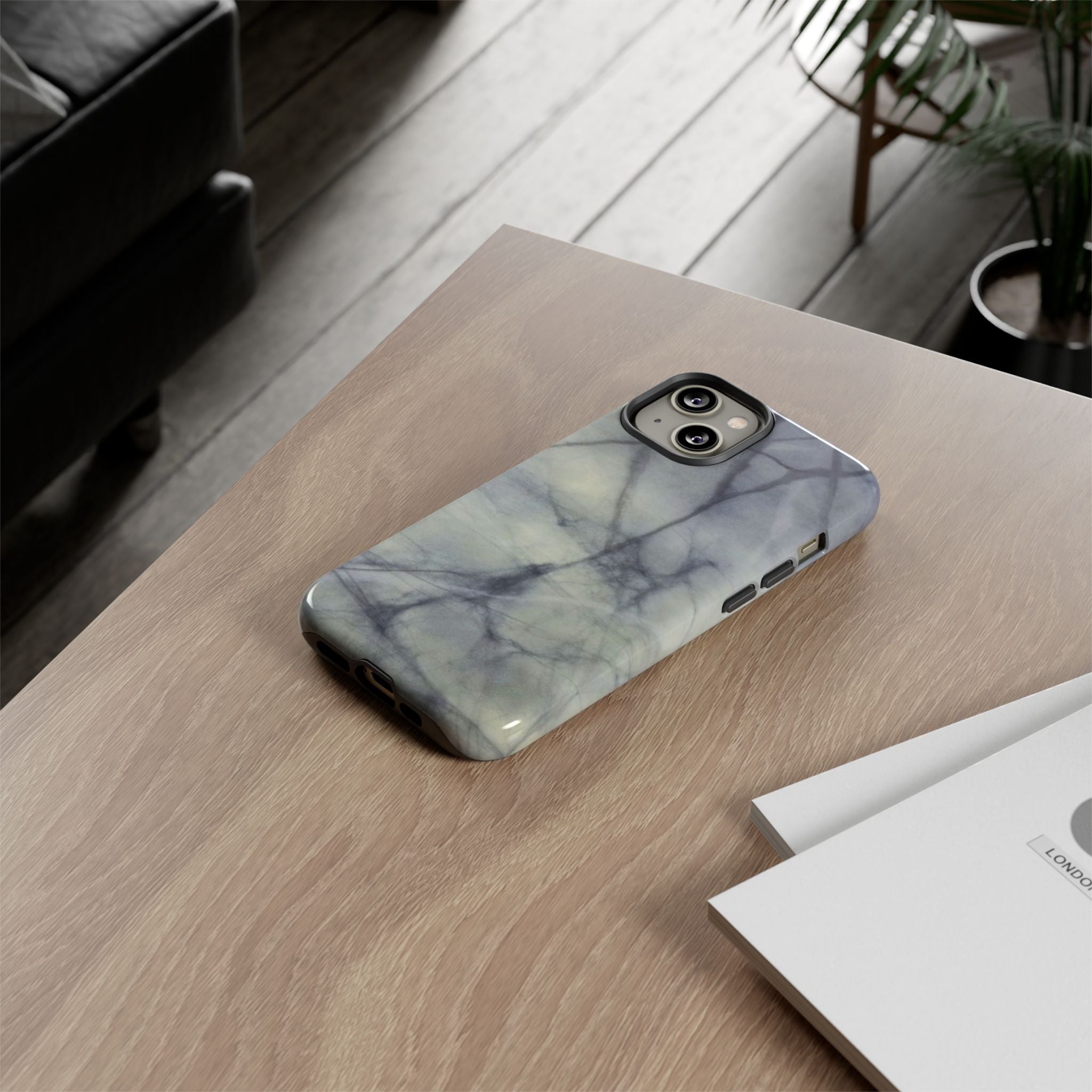 Phone Case, Eye-catching White Marble Look Tough Case by Studio Blitz