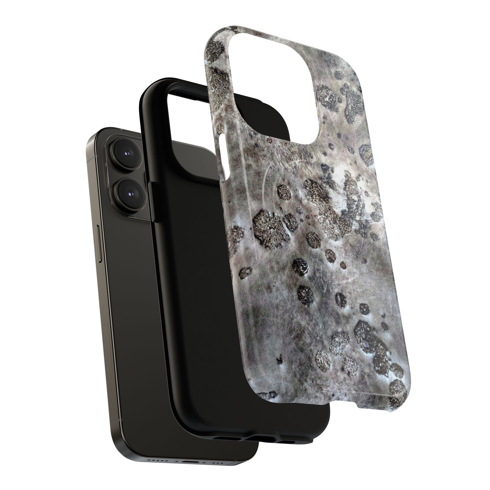 Tough Magnetic Phone Case with Moon Rock Art Design by Studio Blitz