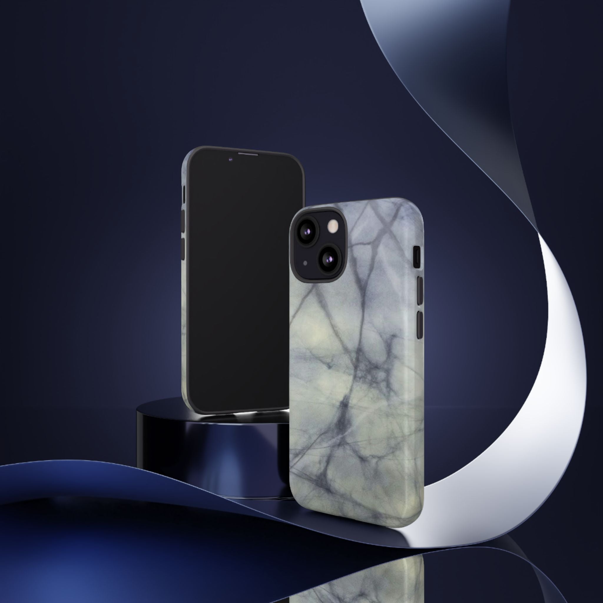Phone Case, Eye-catching White Marble Look Tough Case by Studio Blitz