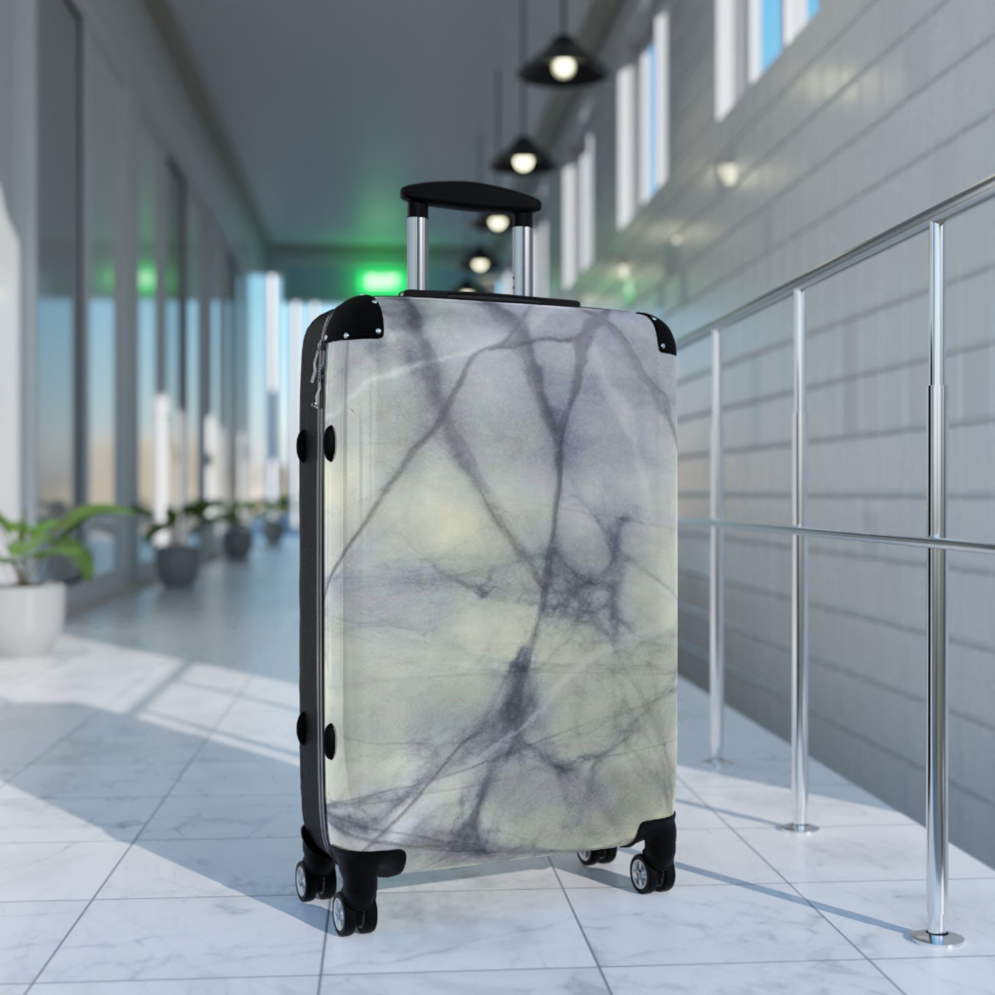 Suitcase - Elegant White Marble Art Design by Studio Blitz