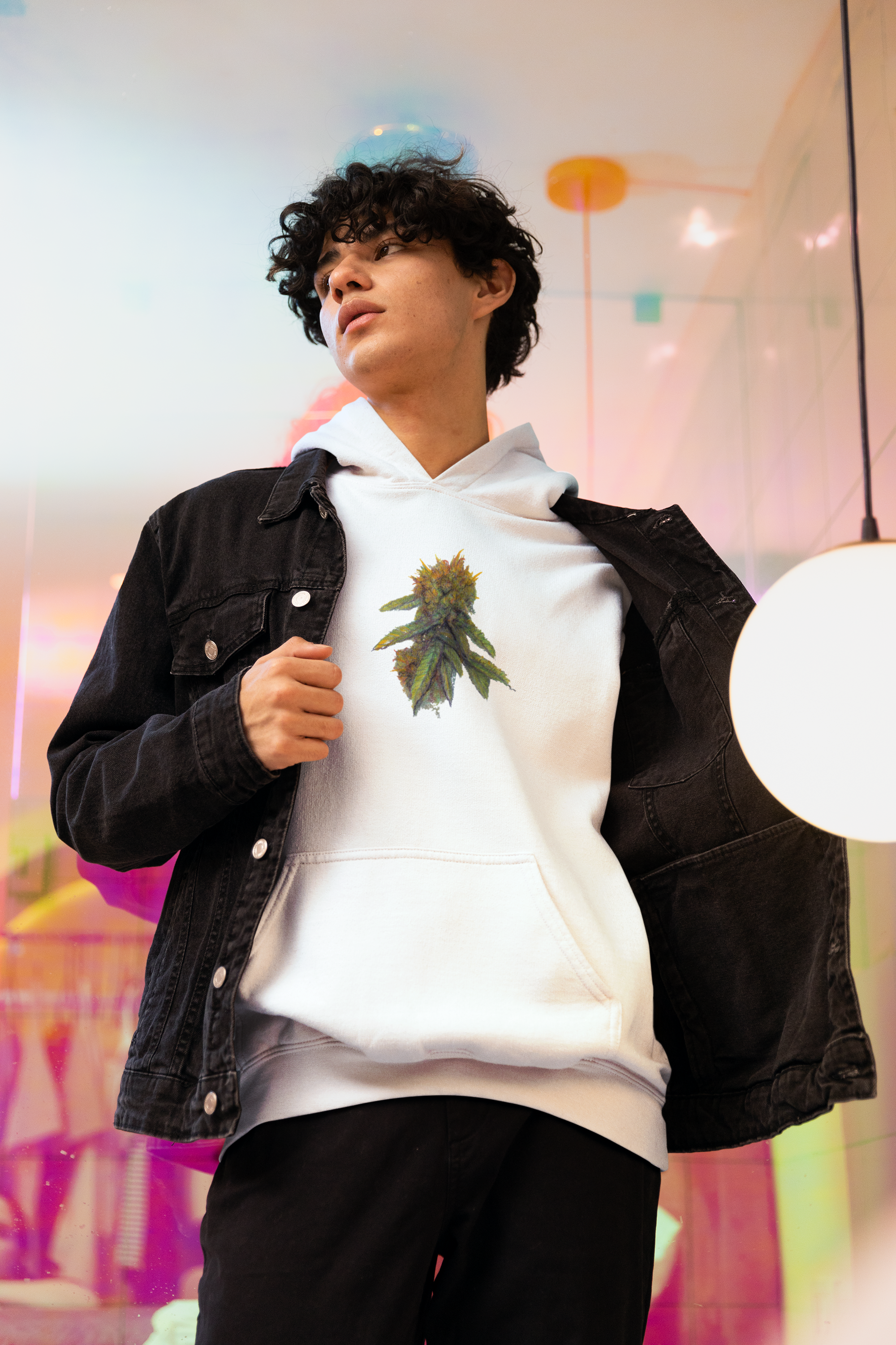 Cannabis Bud Unisex College Hoodie by Studio Blitz
