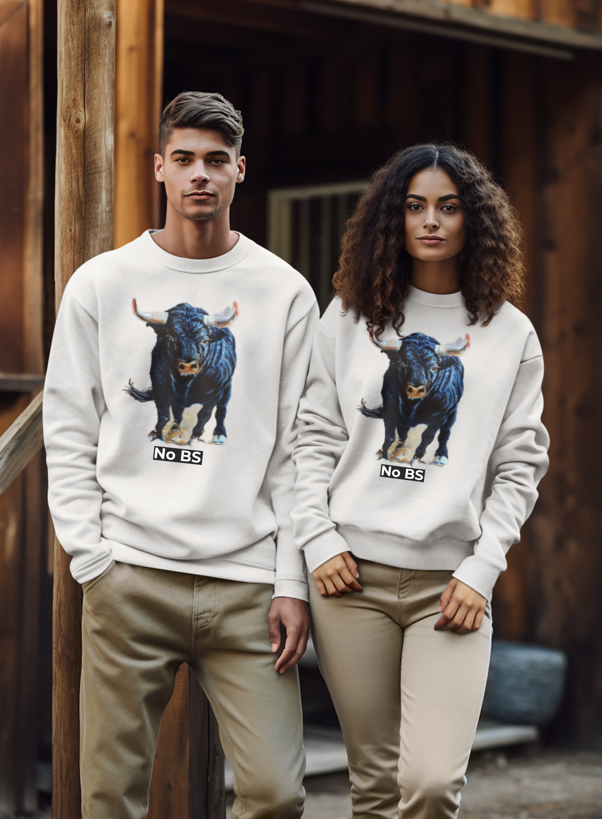 Bull Charging Unisex Sweatshirt by Painted by Studio Blitz