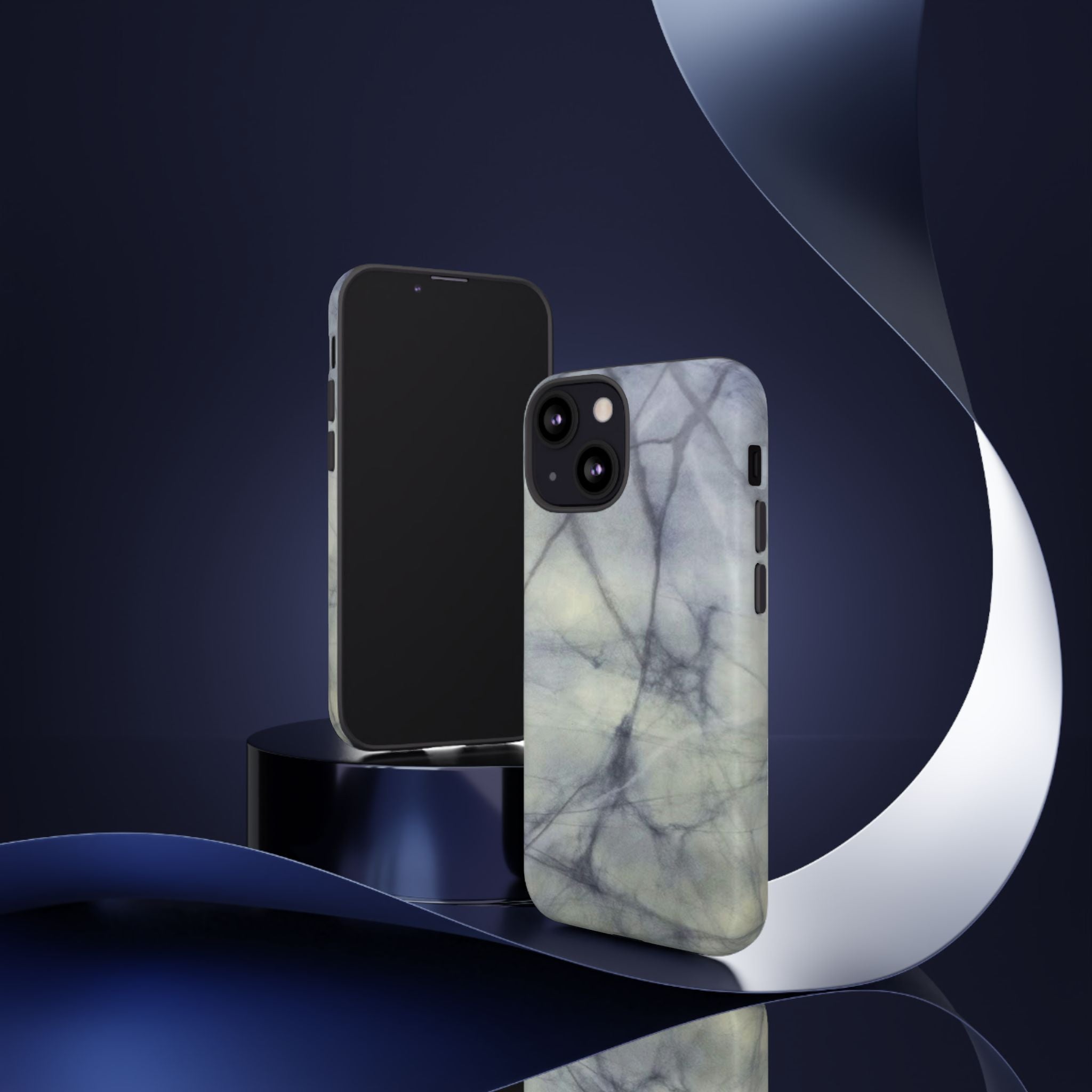 Phone Case, Eye-catching White Marble Look Tough Case by Studio Blitz
