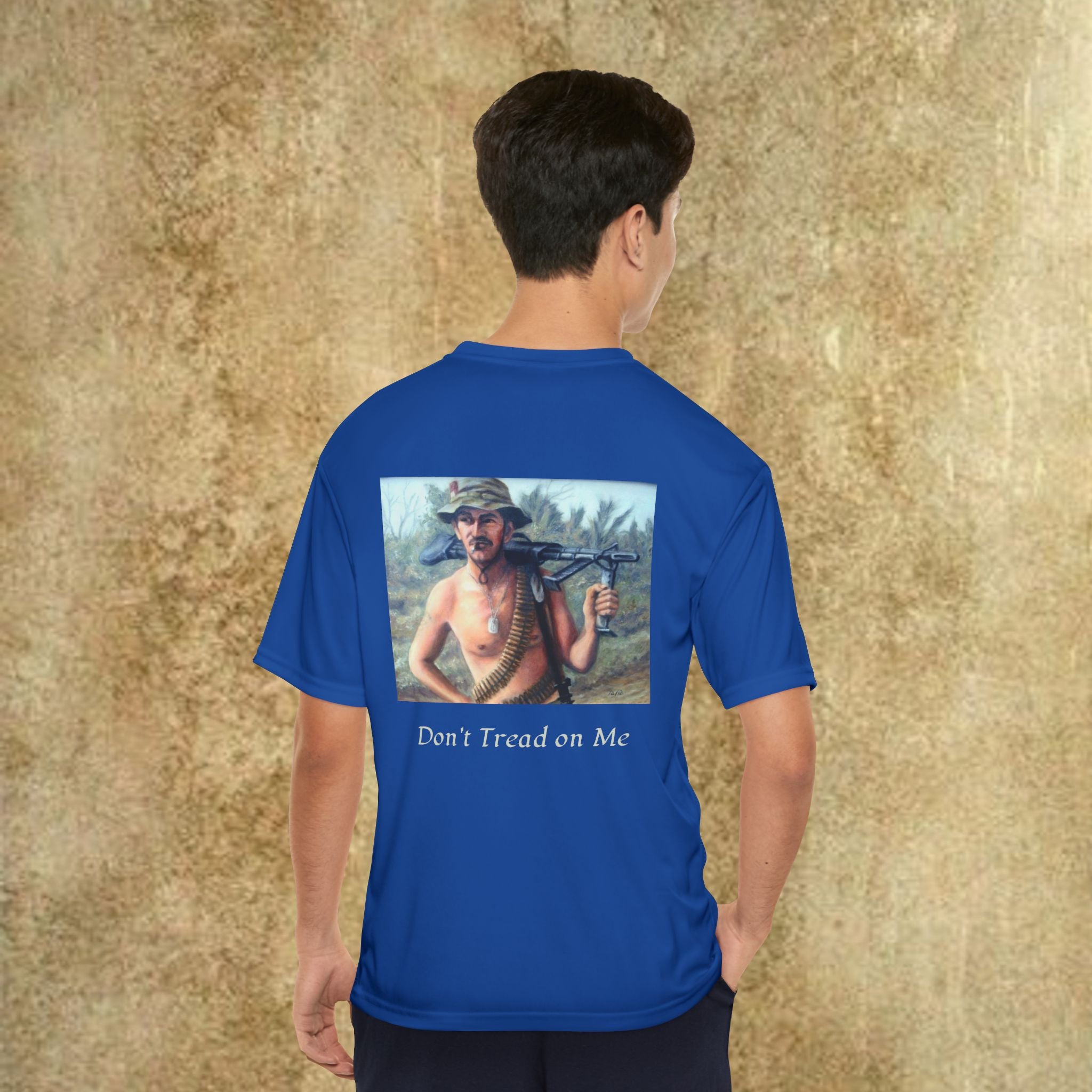 Men's Graphic Performance T-Shirt: 'Never Forget', 'Don't Tread on Me' Painted by Studio Blitz